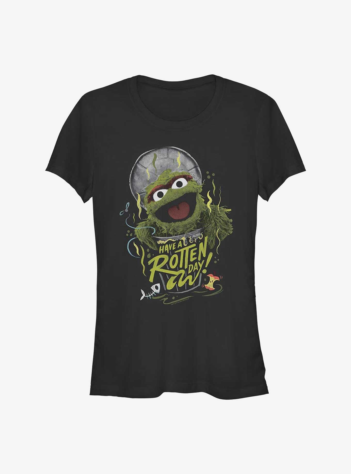 Sesame Street Have A Rotten Day Oscar The Grouch Girls T-Shirt