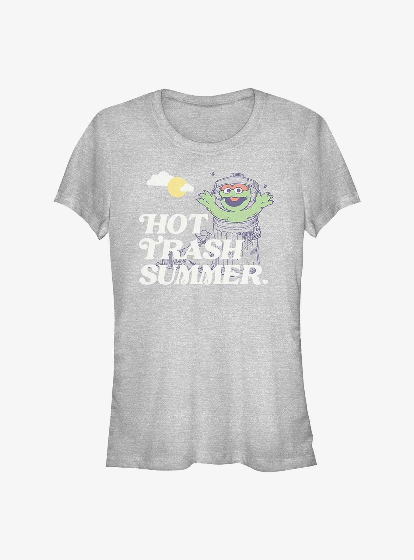 Sesame Street Hot Trash Summer Oscar The Grouch Girls T-Shirt, , hi-res