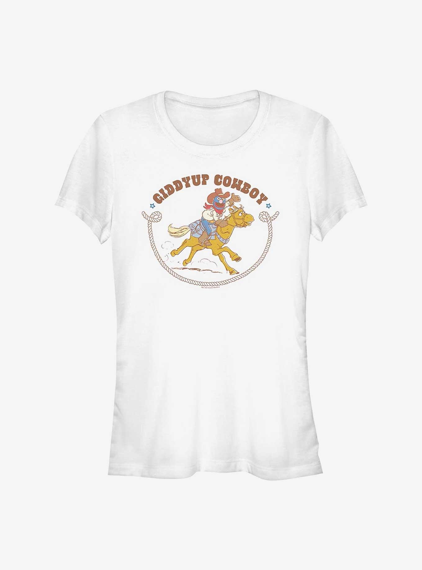 Sesame Street Giddyup Cowboy Grover Girls T-Shirt, WHITE, hi-res