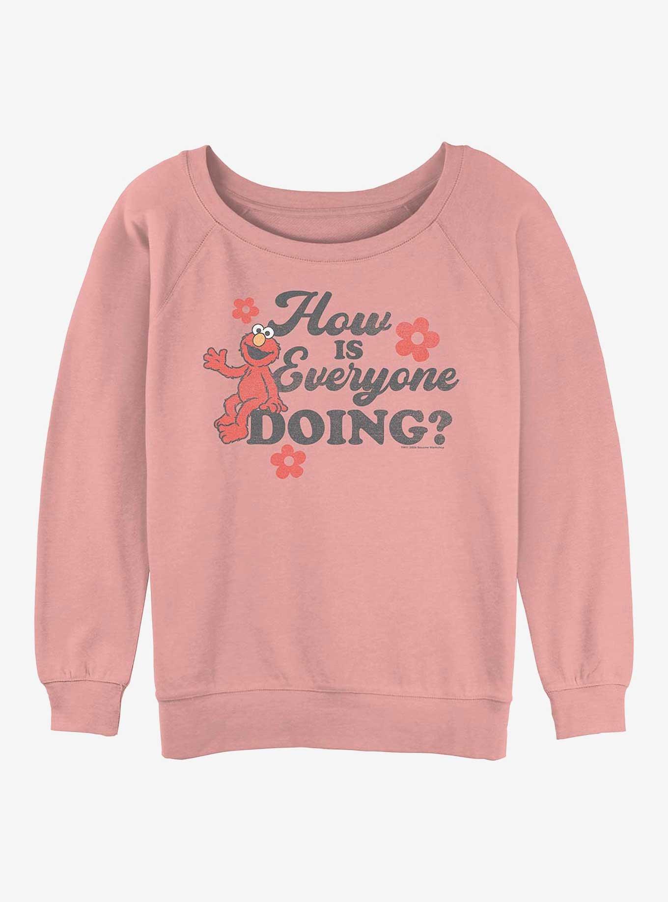 Sesame Street How Is Everyone Doing Elmo Girls Slouchy Sweatshirt, , hi-res