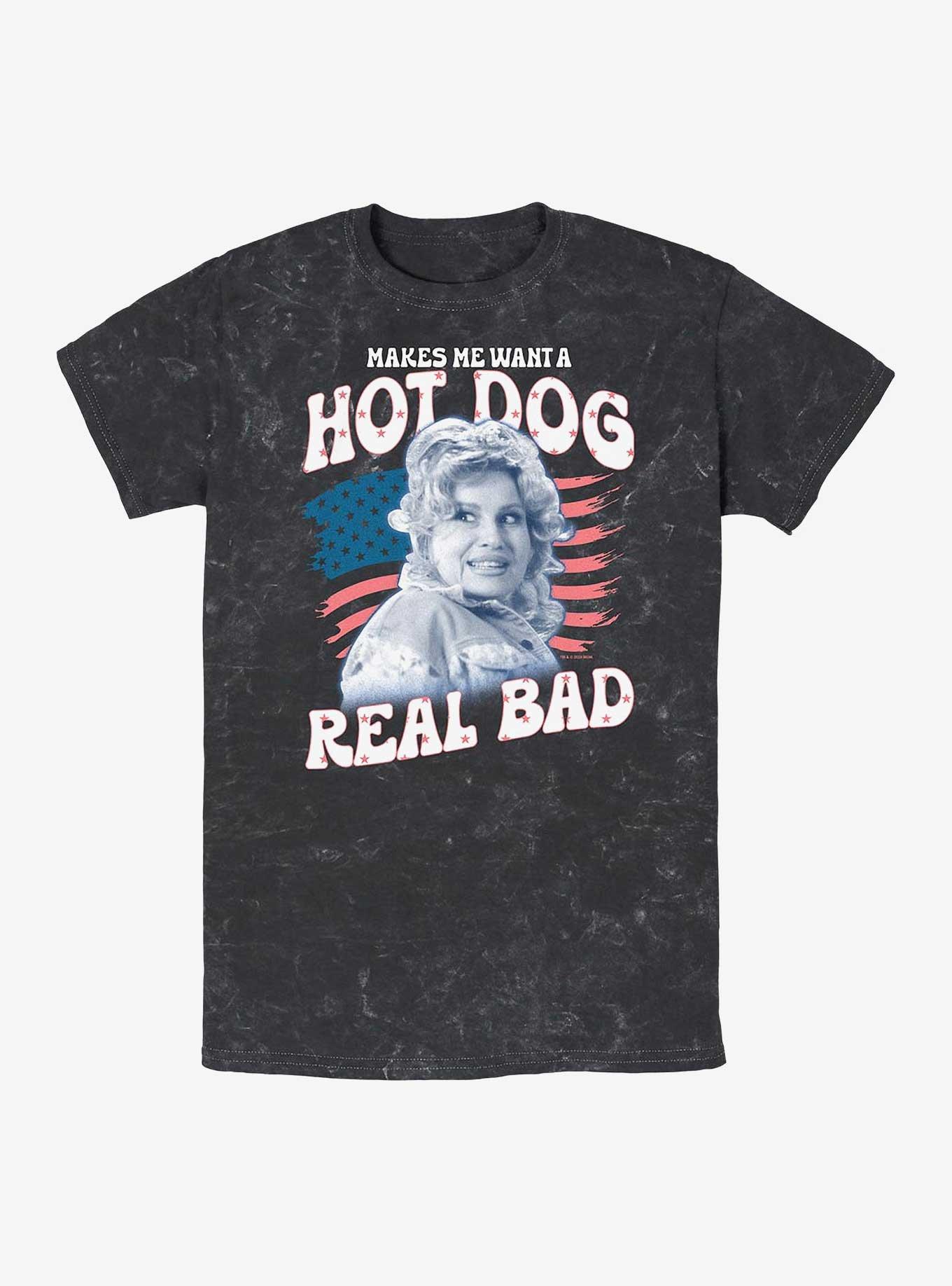 Legally Blonde American Eats Mineral Wash T-Shirt, BLACK, hi-res