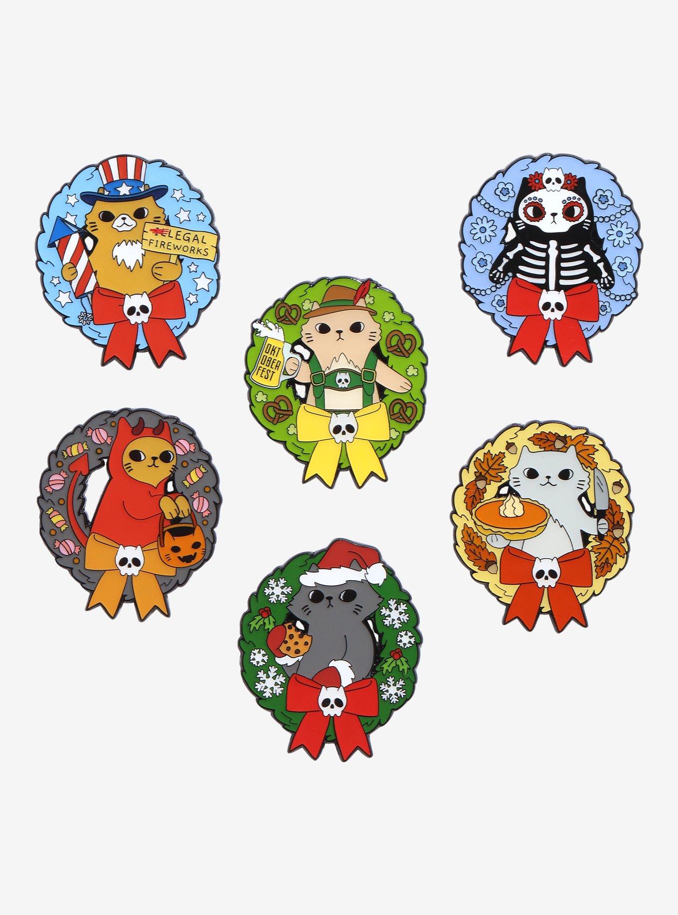 Horror Cats Happy Horror Days Blind Box Enamel Pin Hot Topic Exclusive, , hi-res