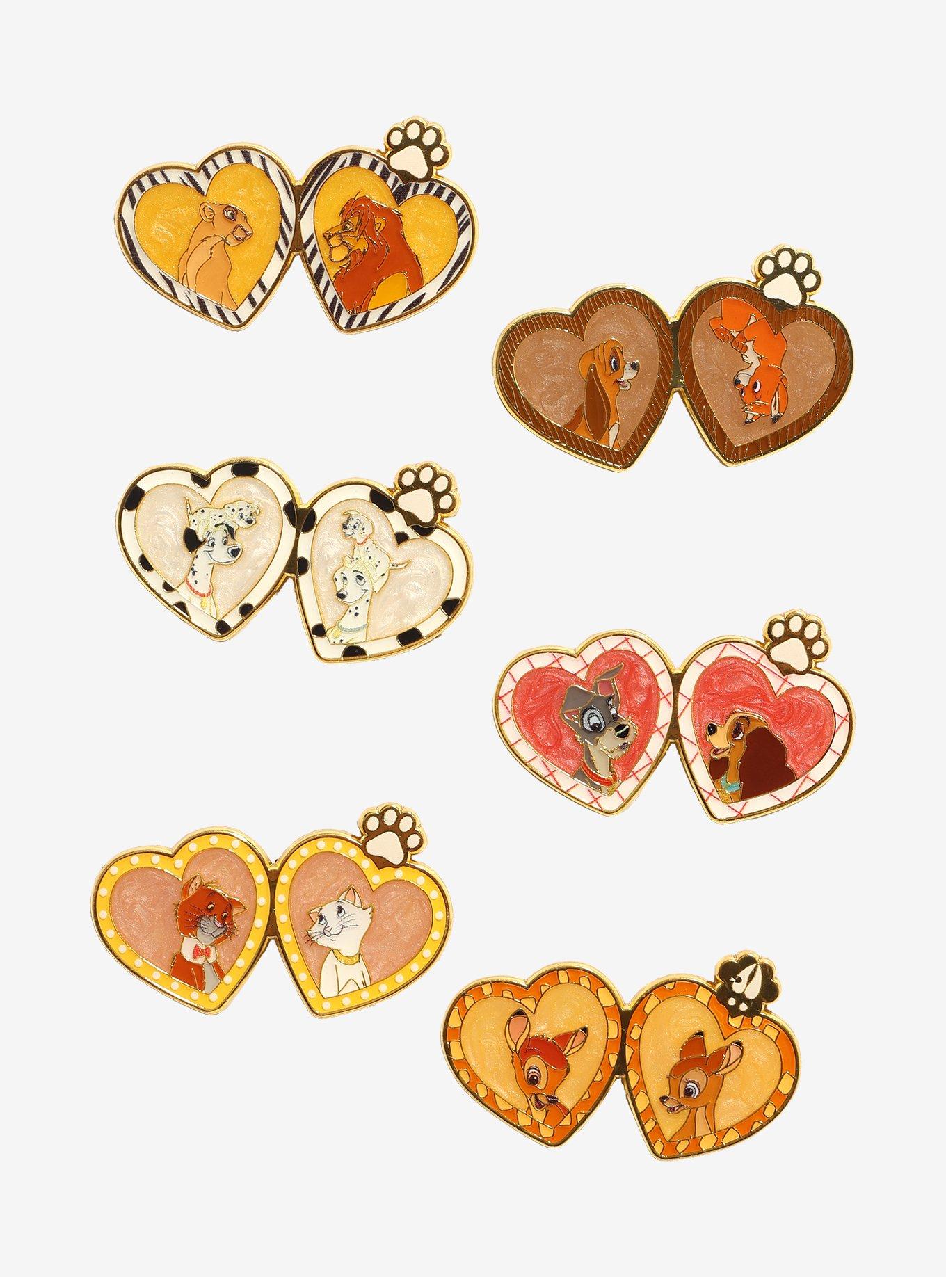 Loungefly Disney Animals Heart Locket Blind Box Enamel Pin, , hi-res