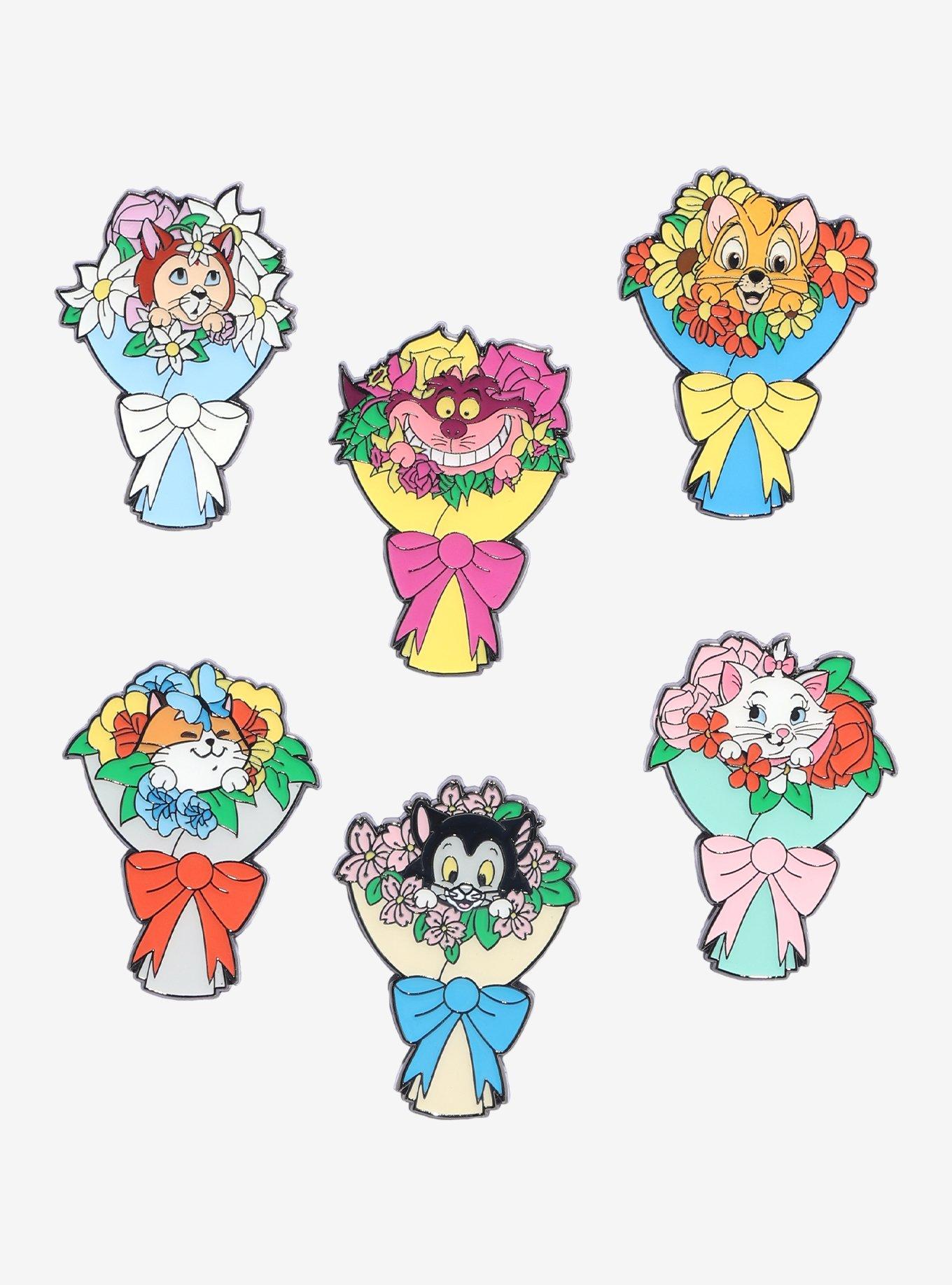 Loungefly Disney Cat Bouquets Blind Box Enamel Pin, , hi-res