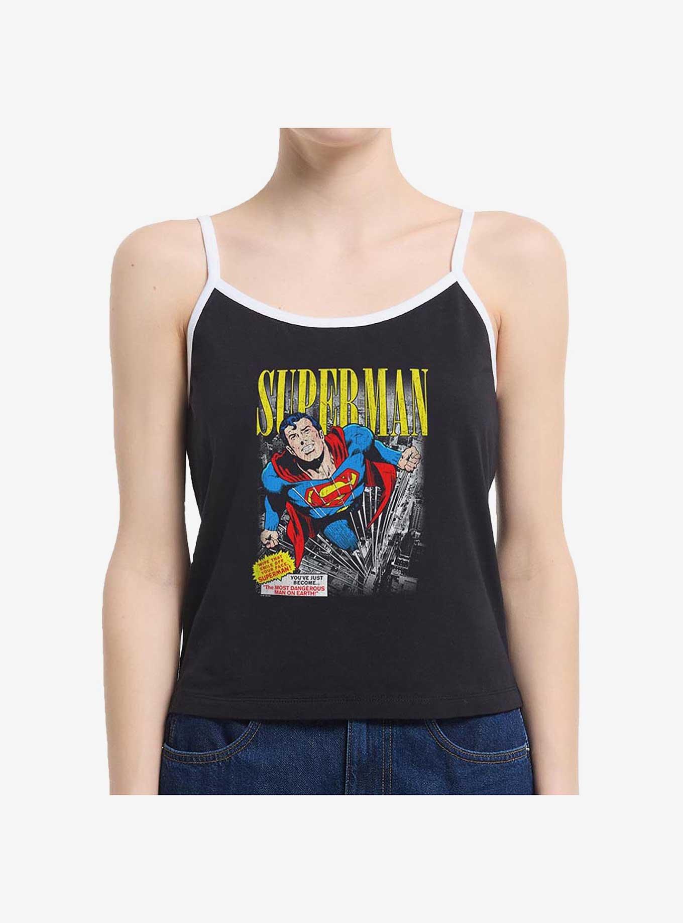 DC Comics Superman Vintage Girls Cami Tank Hot Topic Web Exclusive, , hi-res