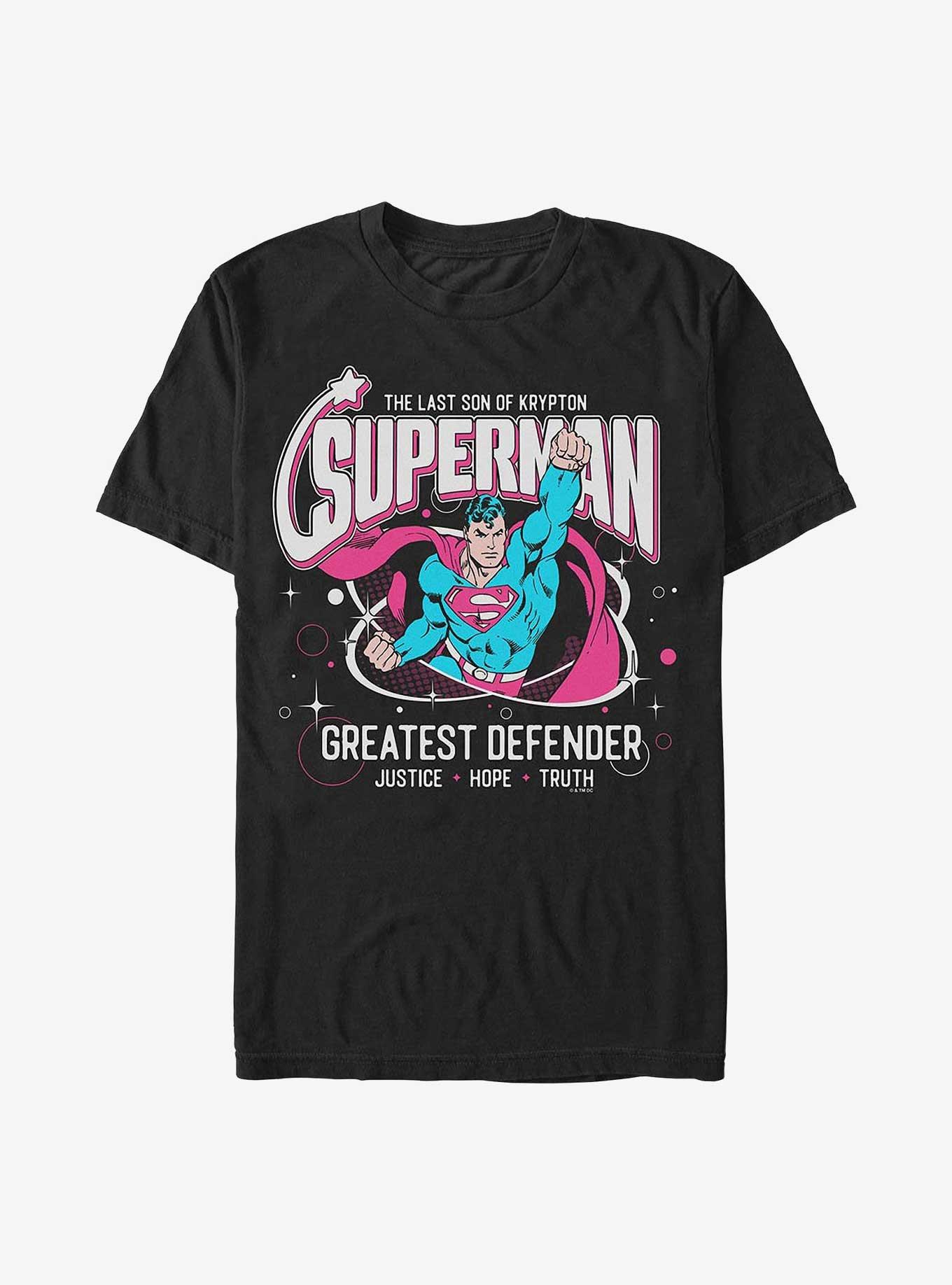 DC Comics Superman Greatest Defender T-Shirt Hot Topic Web Exclusive, , hi-res