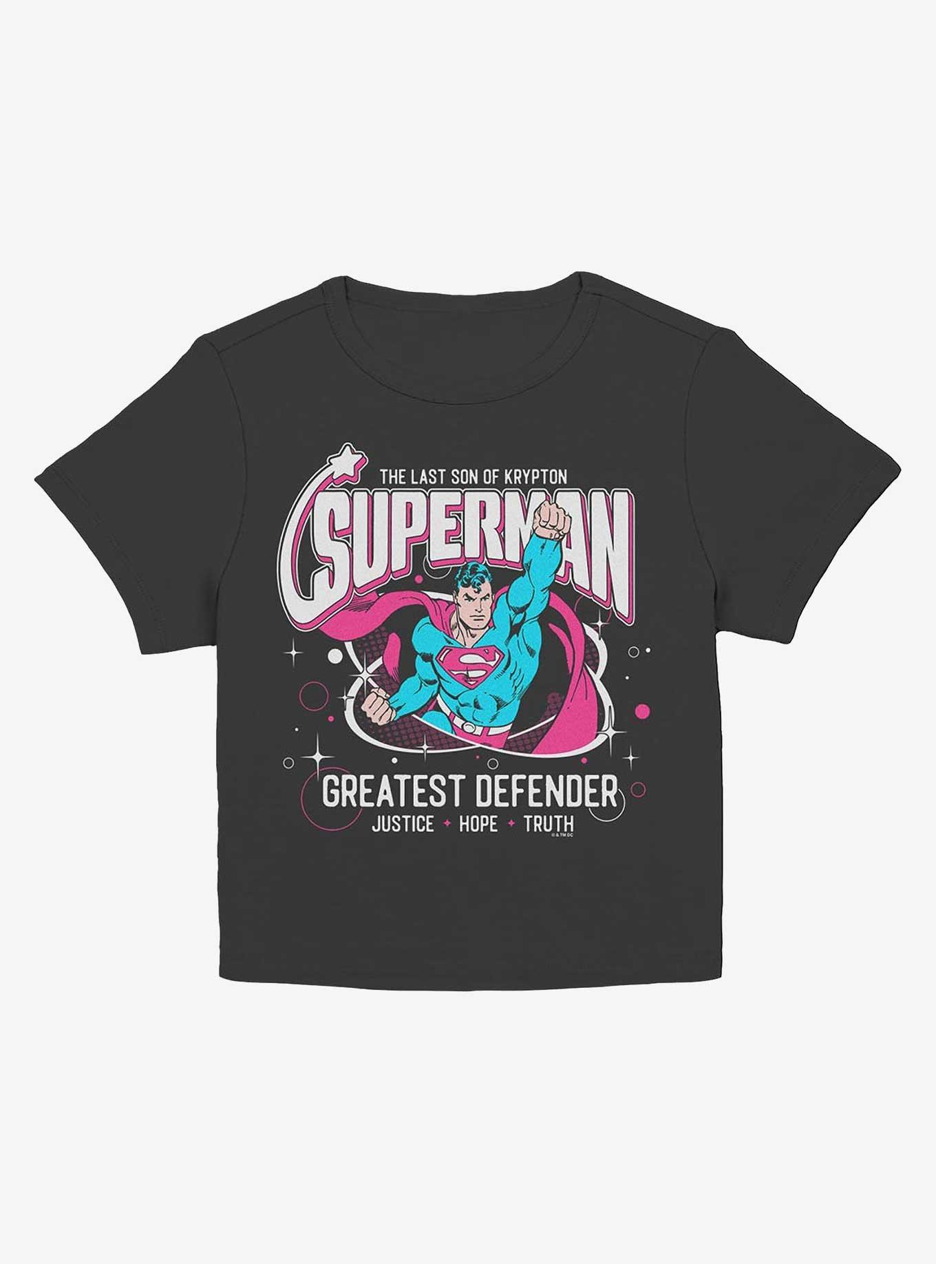 DC Comics Superman Greatest Defender Girls Baby T-Shirt Hot Topic Web Exclusive, , hi-res