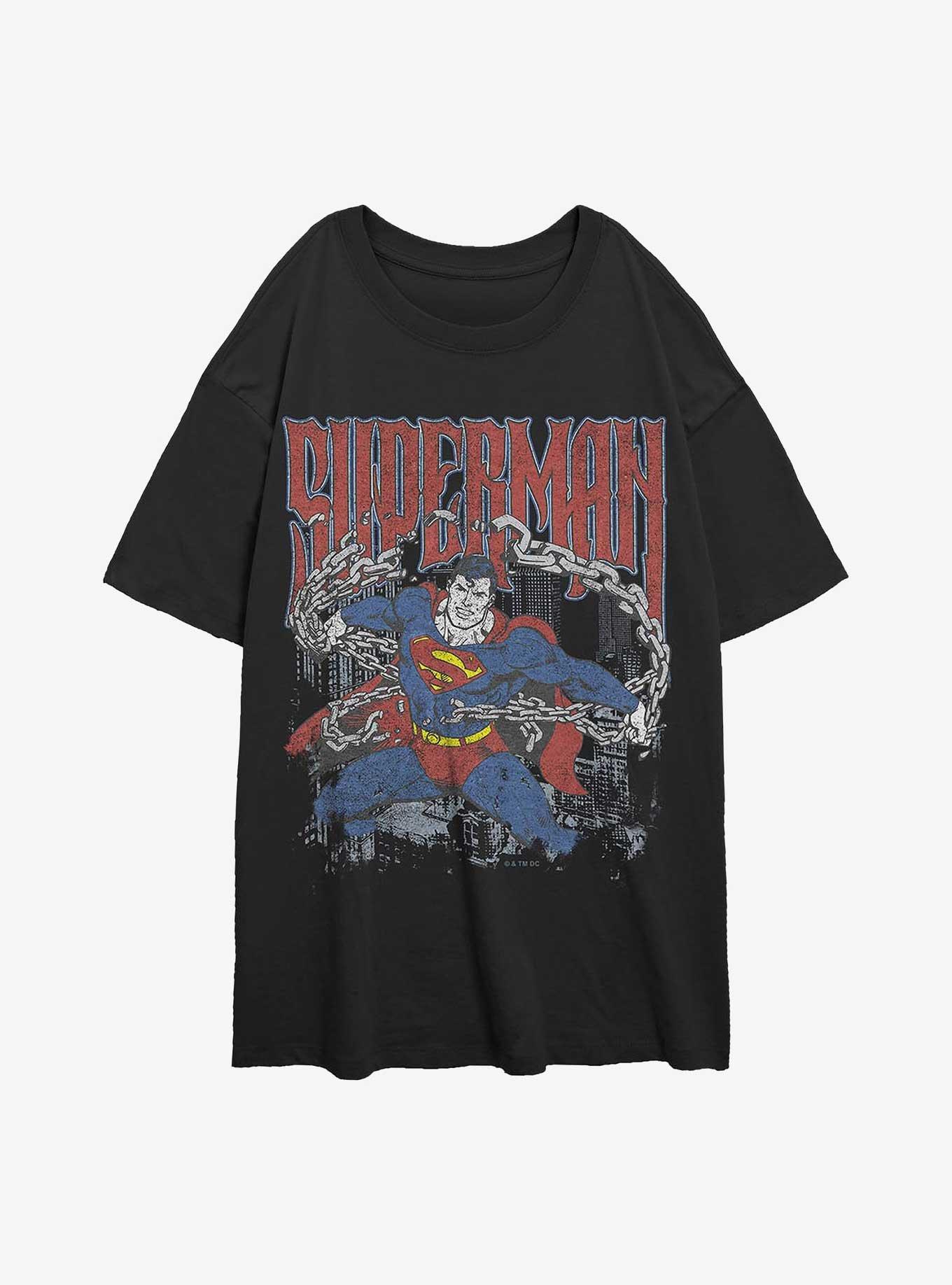 DC Comics Superman Unchained Girls Oversized T-Shirt Hot Topic Exclusive, , hi-res