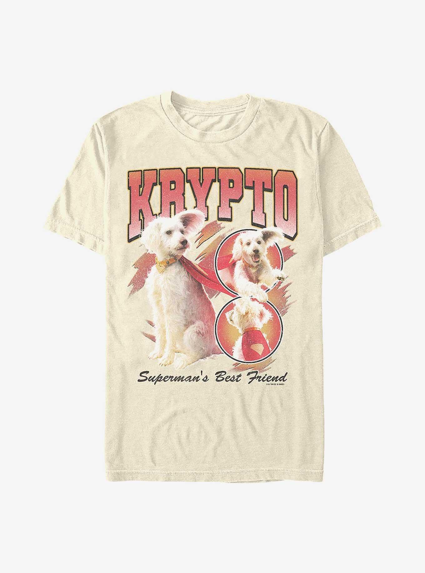 DC Comics Superman Krypto Superman's Best Friend T-Shirt Hot Topic Exclusive, OFF WHITE, hi-res