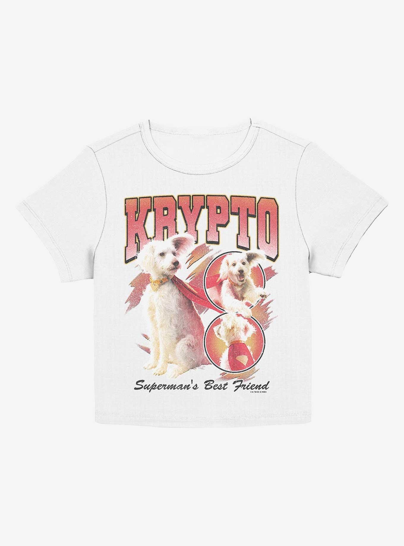 DC Comics Superman Krypto Superman's Best Friend Girls Baby T-Shirt Hot Topic Web Exclusive, EGRET, hi-res