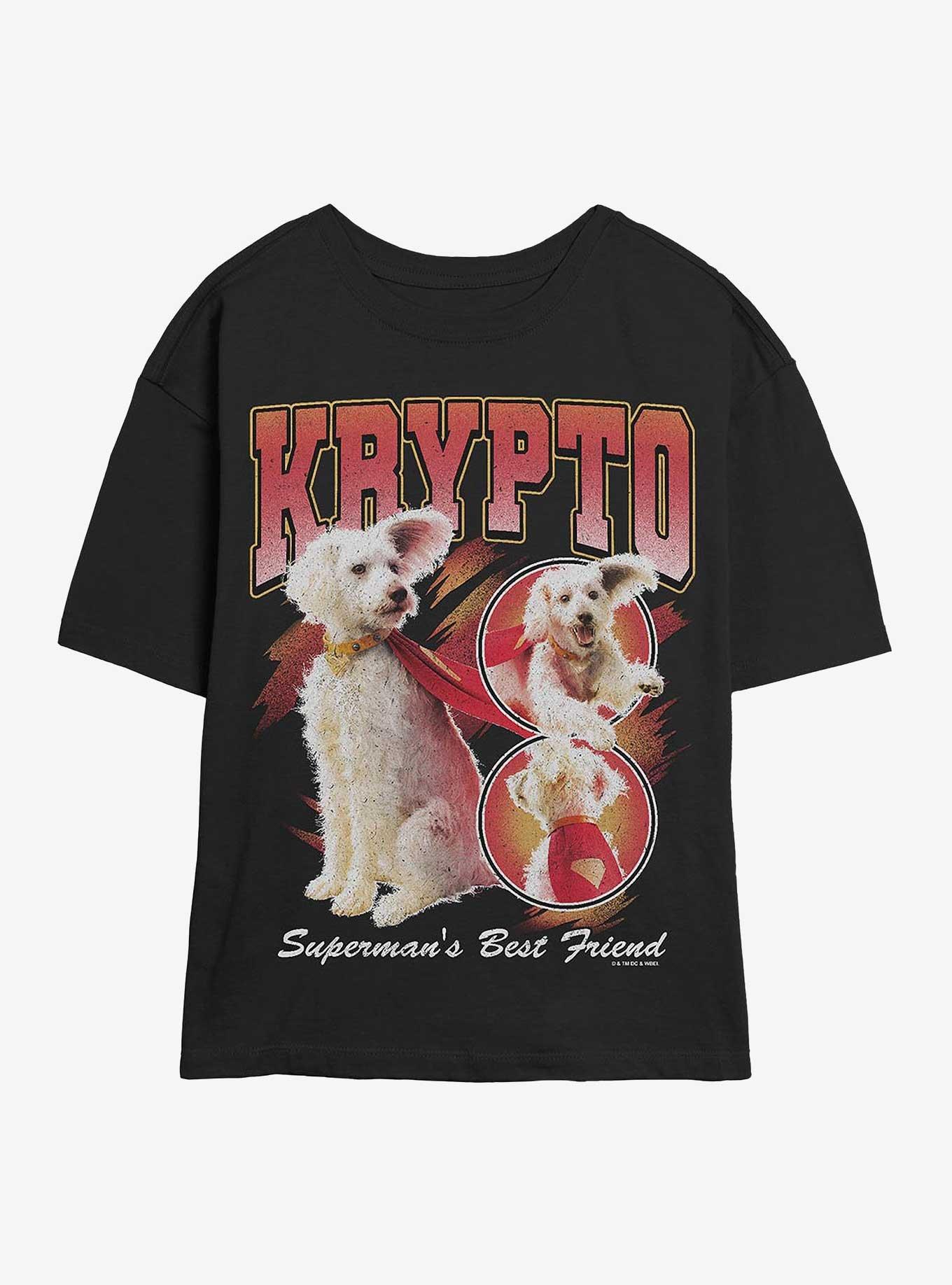 DC Comics Superman Krypto Superman's Best Friend Girls Skimmer T-Shirt Hot Topic Web Exclusive, BLACK, hi-res