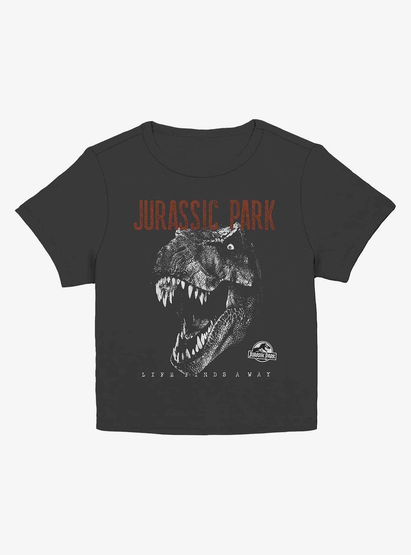 Jurassic Park T-Rex Life Finds A Way Girls Baby T-Shirt Hot Topic Exclusive, BLACK, hi-res