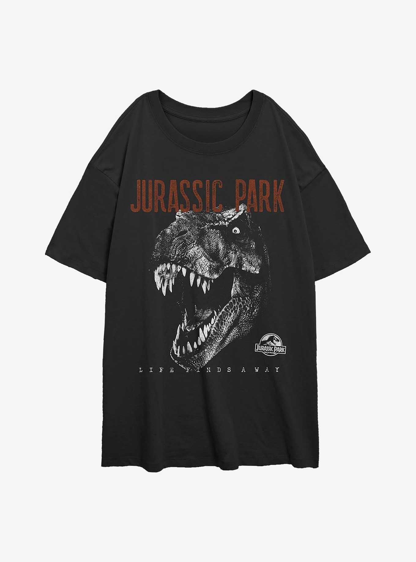 Jurassic Park T-Rex Life Finds A Way Girls Oversized T-Shirt, , hi-res