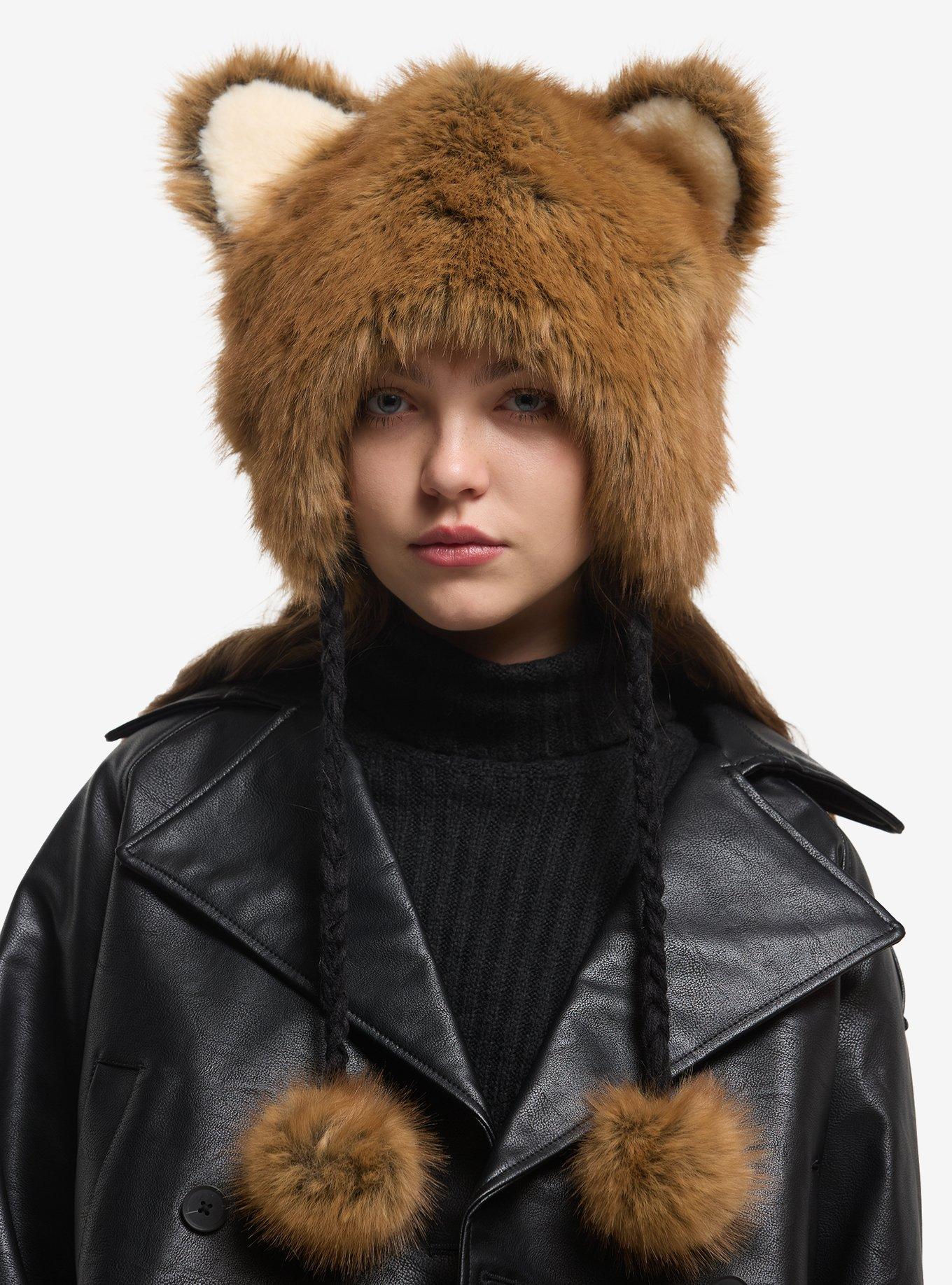 Fox Tail Fuzzy Tassel Beanie, , hi-res