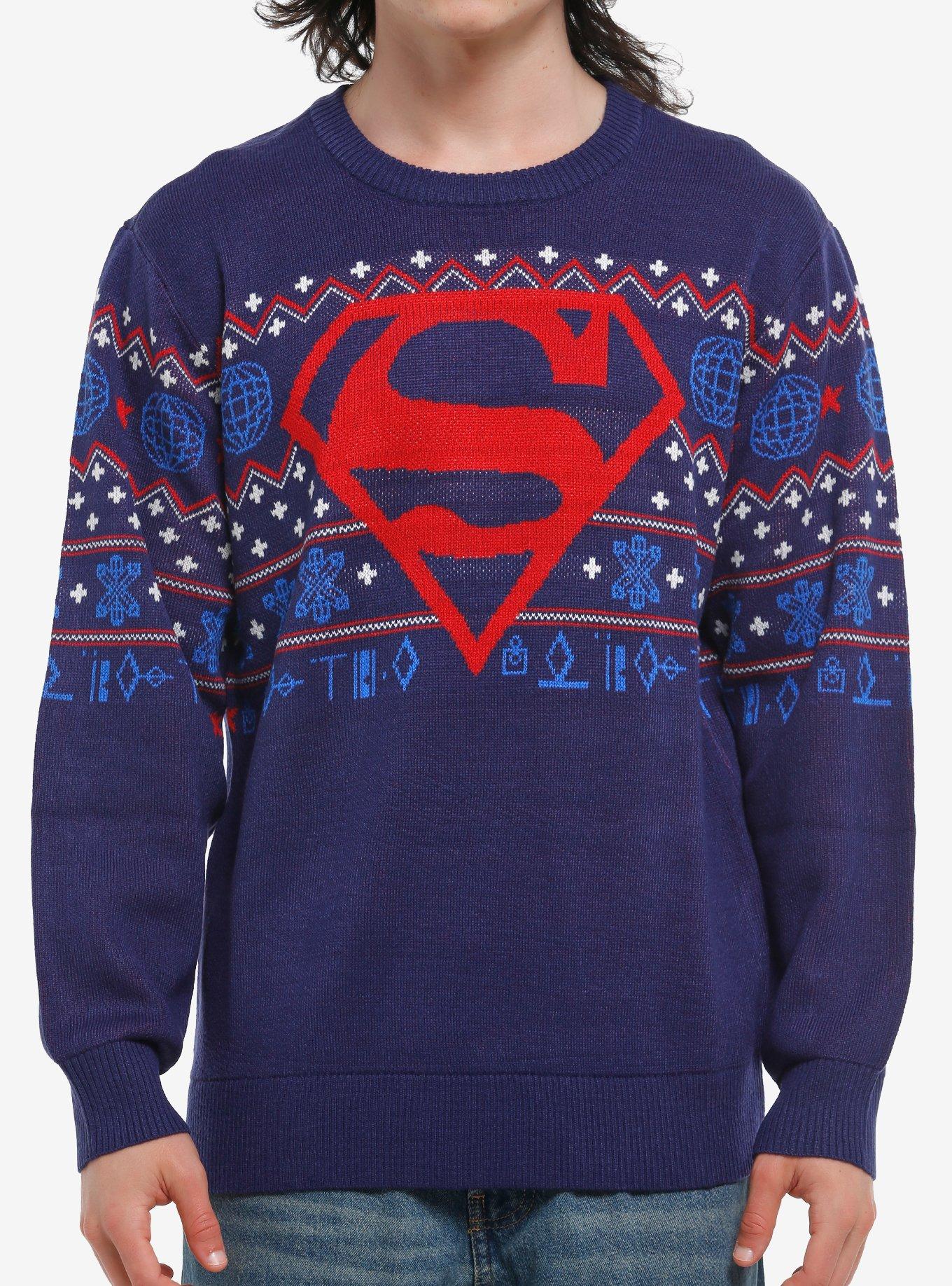 DC Comics Superman Holiday Intarsia Sweater, , hi-res