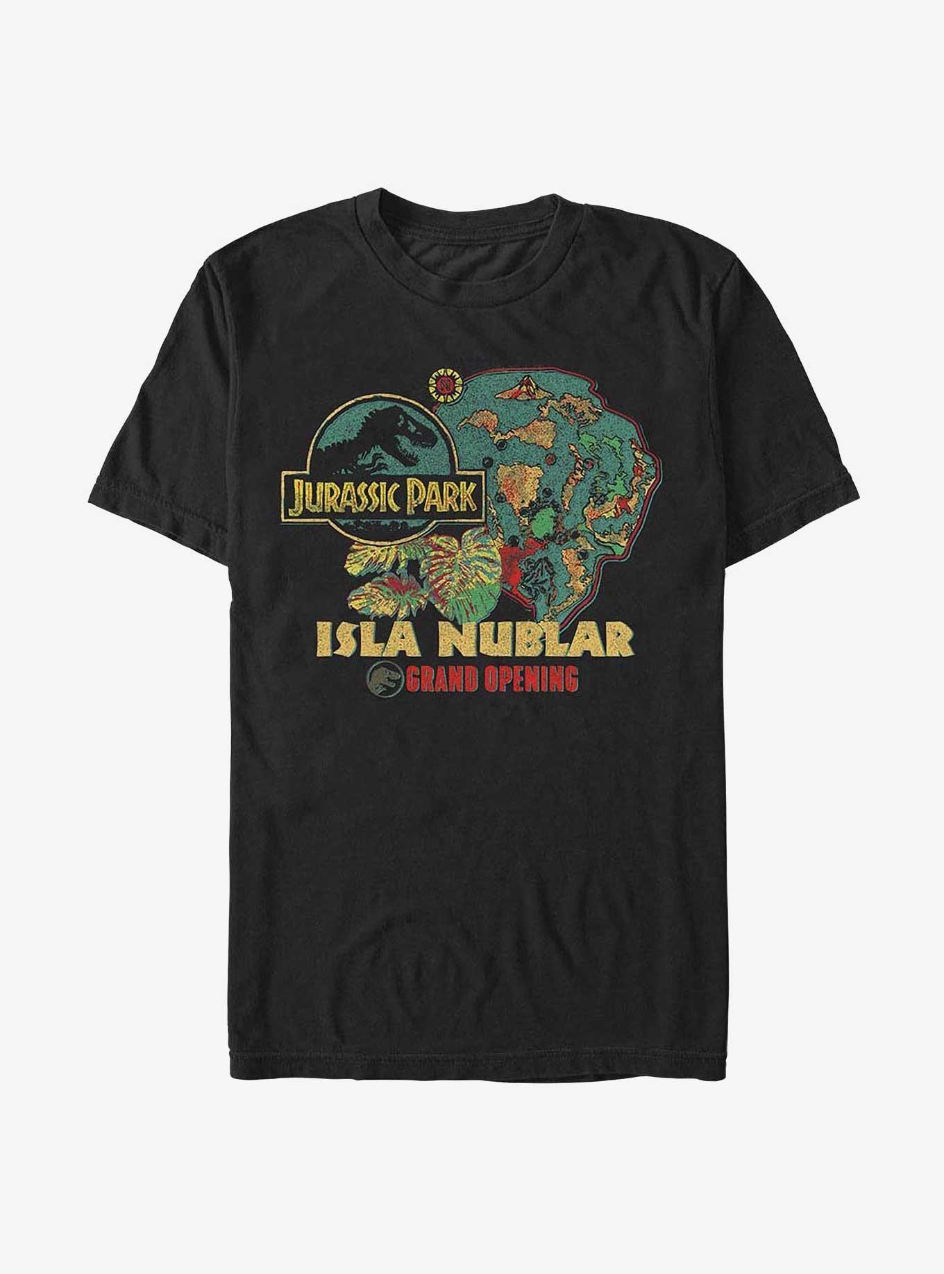 Jurassic Park Isla Nublar Grand Opening T-shirt Hot Topic Web Exclusive, BLACK, hi-res
