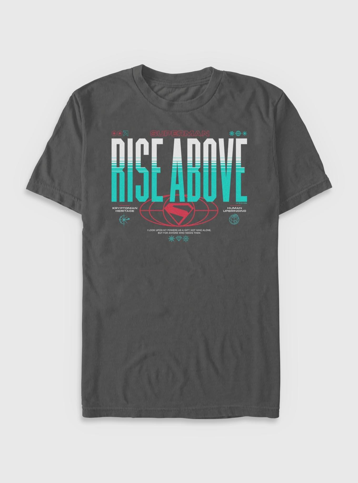 DC Comics Superman Go Higher Rise Above Garment Dye T-shirt Hot Topic Exclusive, , hi-res