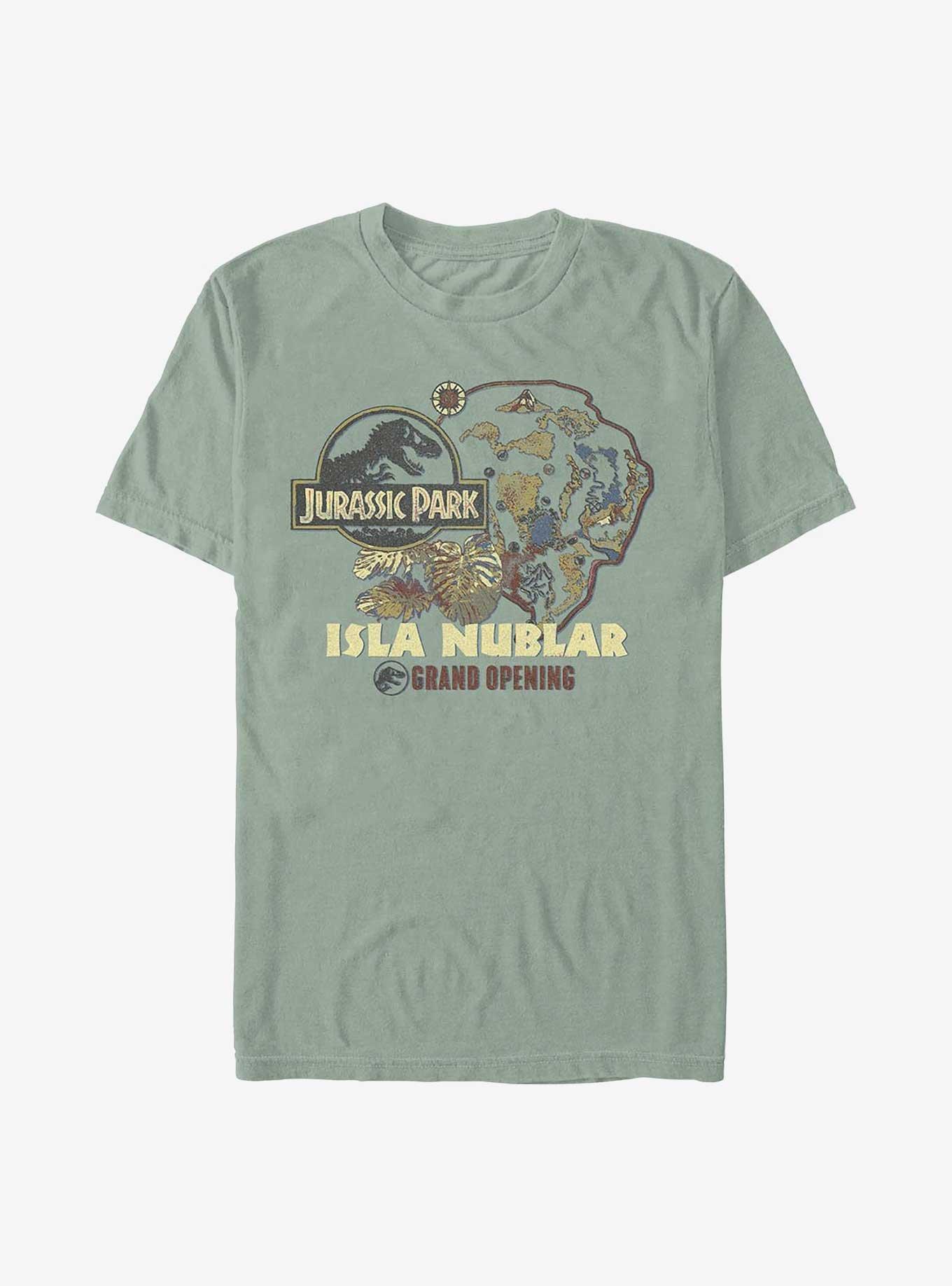 Jurassic Park Isla Nublar Grand Opening Garment Dye T-shirt Hot Topic Web Exclusive, BAY, hi-res