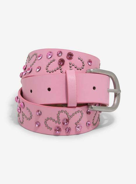 Pink Floral Link Statement Belt metal stone NWT Shyanne Women main image 3