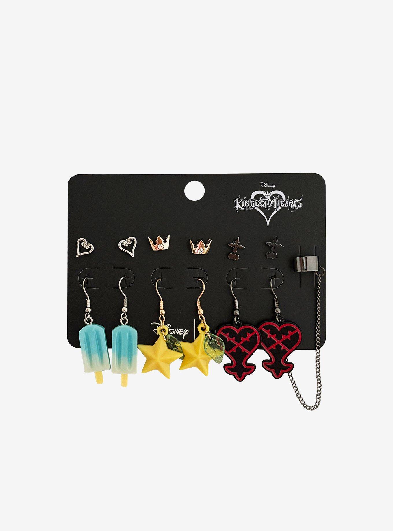 Kingdom Hearts Stud & Drop Earring Set, , hi-res