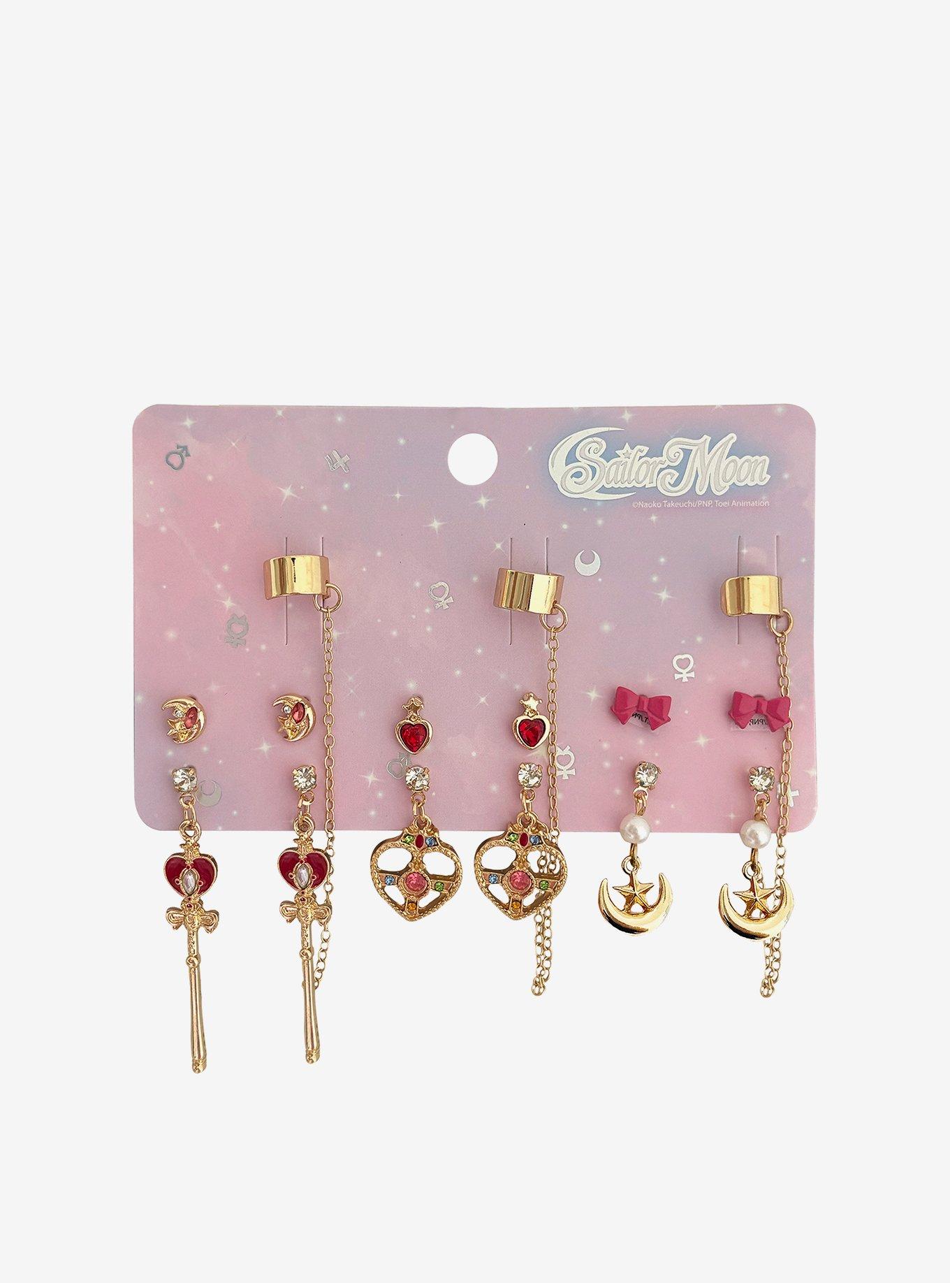 Pretty Guardian Sailor Moon Stud & Cuff Earring Set, , hi-res
