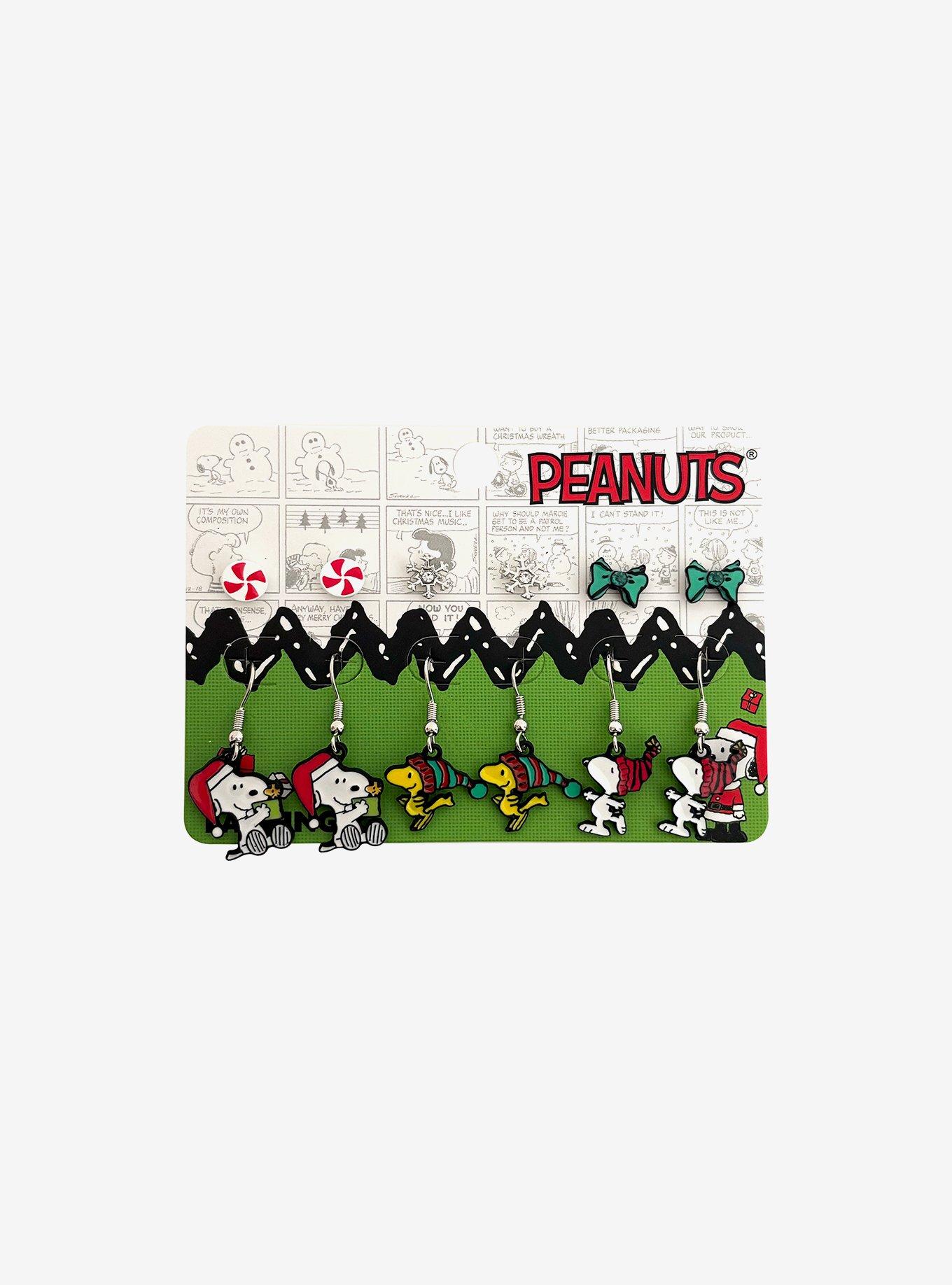 Peanuts Snoopy & Woodstock Holiday Earring Set, , hi-res