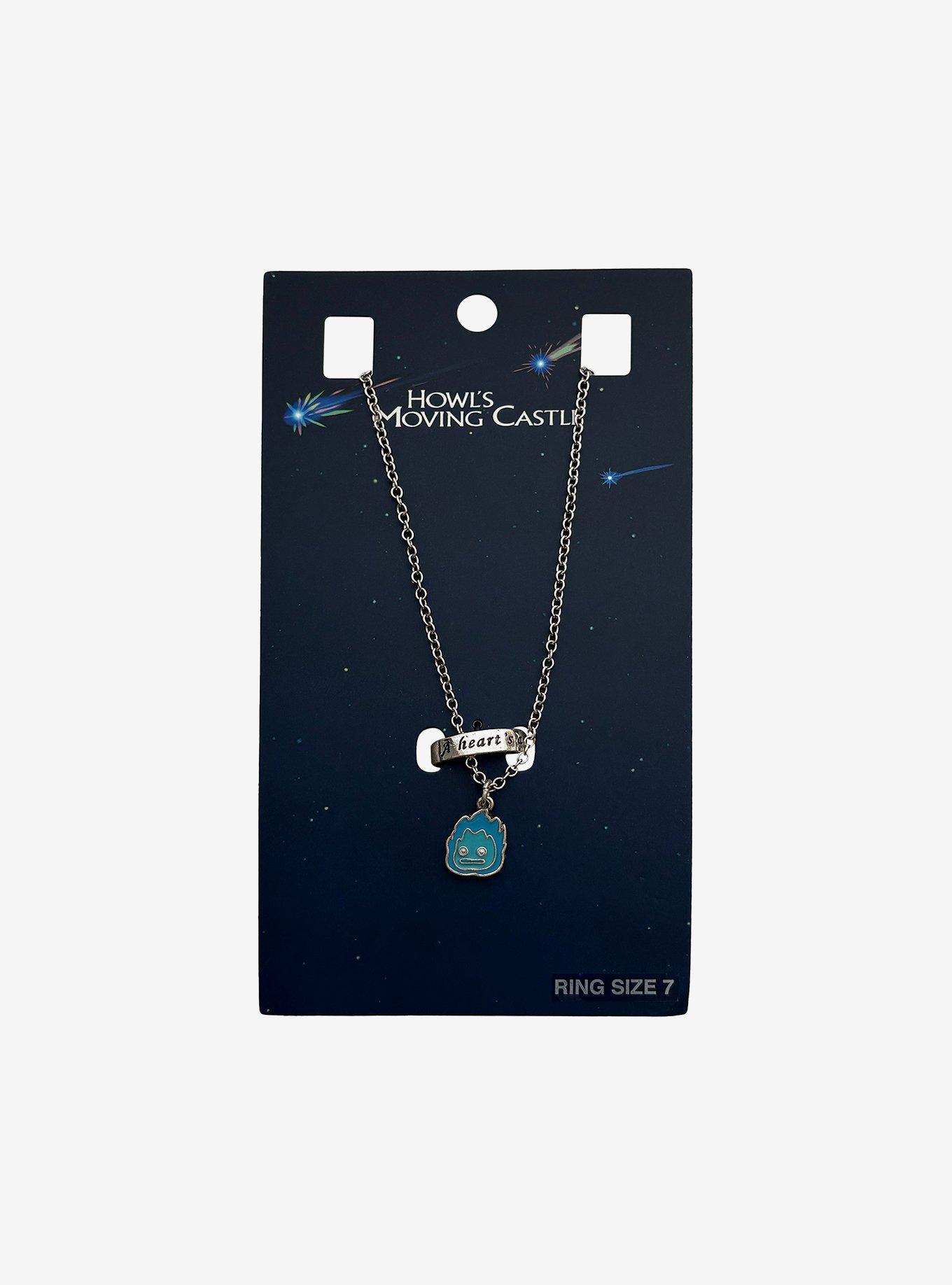 Studio Ghibli® Howl's Moving Castle Calcifer Ring Necklace, , hi-res