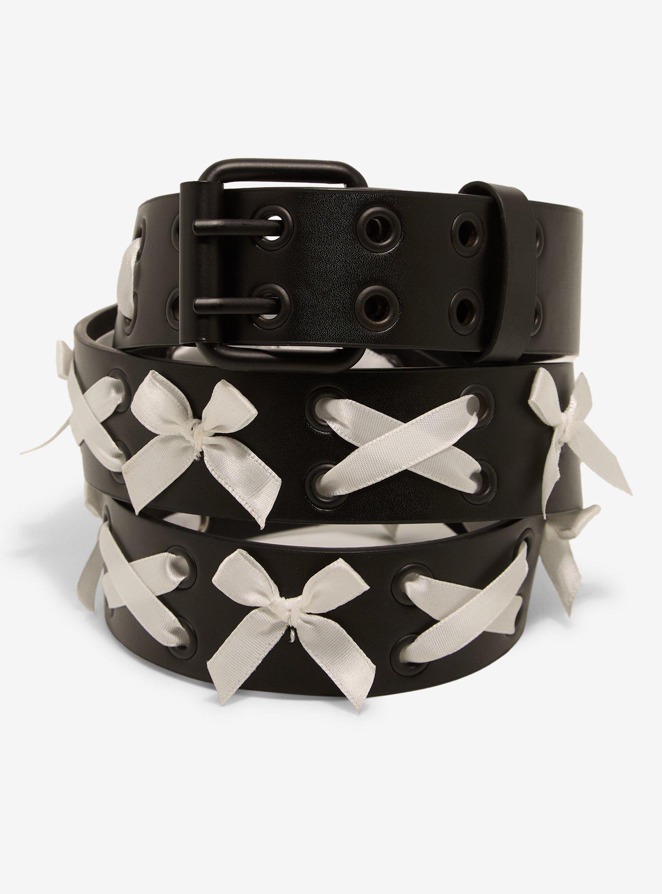 Black & White Bow Belt, , hi-res