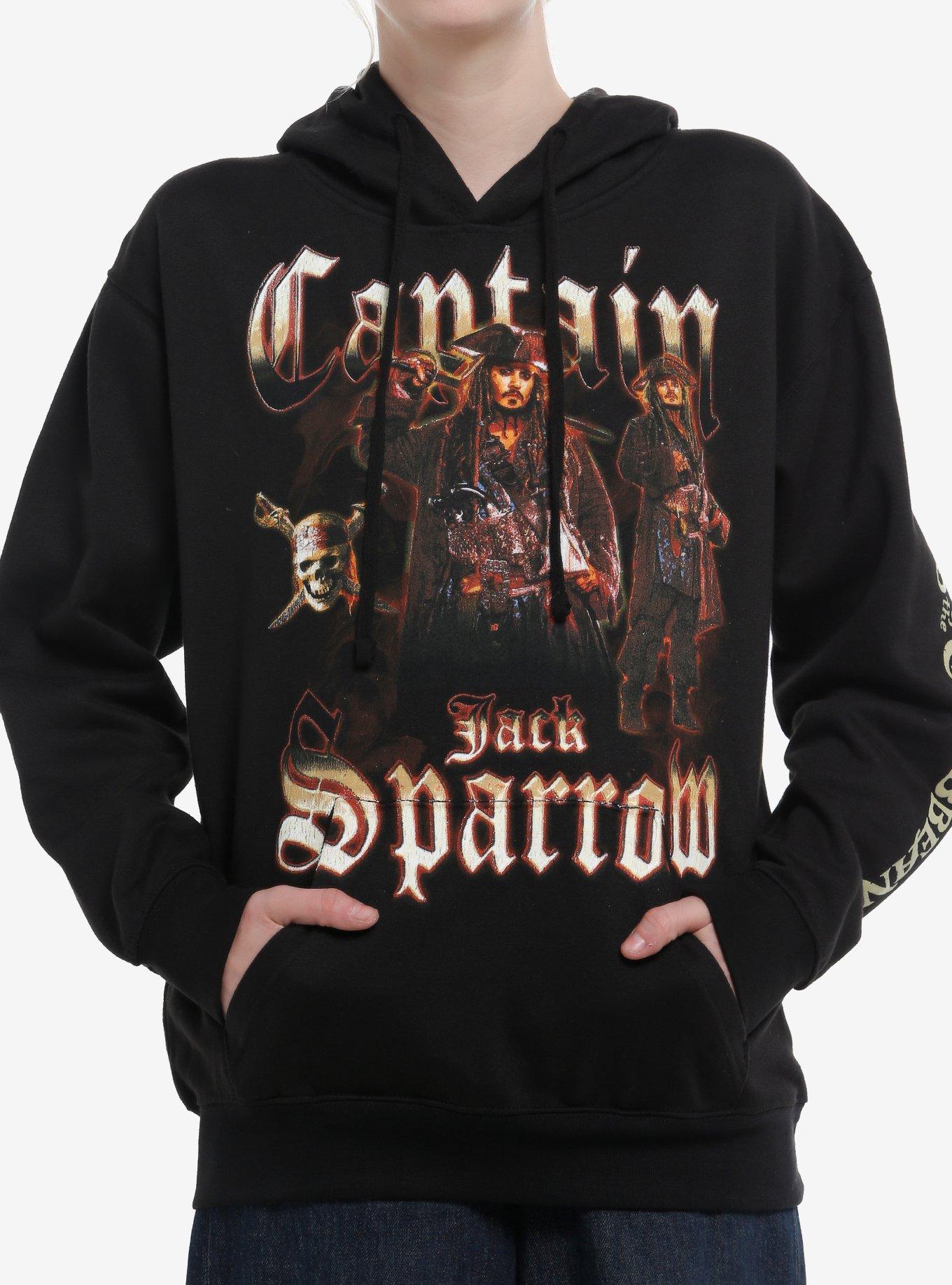 Disney Pirates Of The Caribbean Captain Jack Sparrow Collage Girls Hoodie, , hi-res