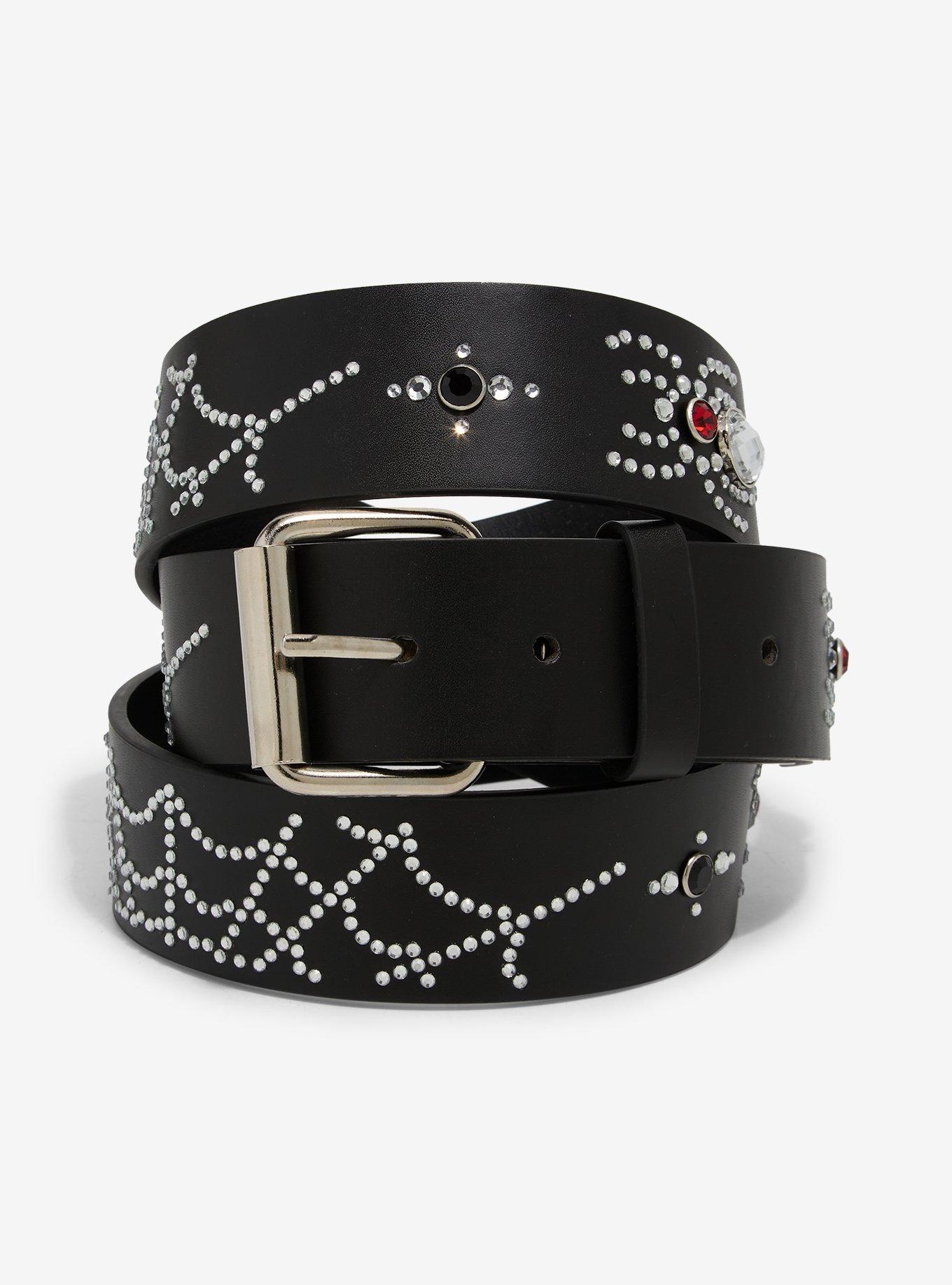 Black Rhinestone Spider Belt, , hi-res