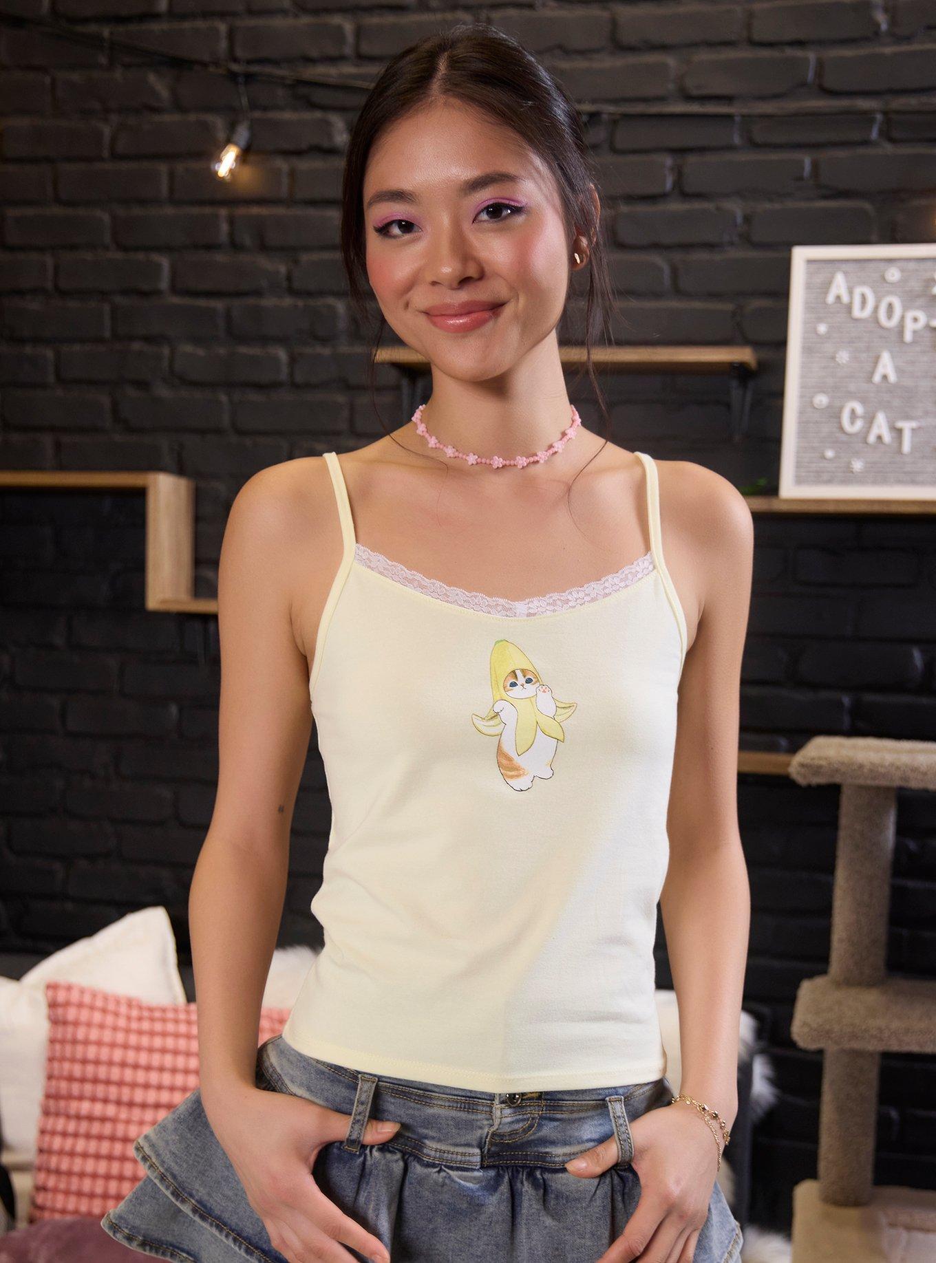 トップス Melt the lady tiny fluffy tank + tops Hammies Women's Terry Tank Top (Cream/Blue Poppy)