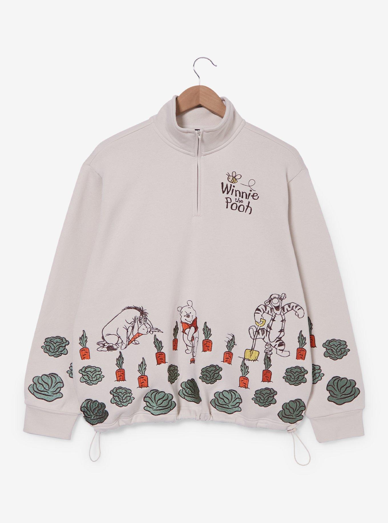 Disney Winnie the Pooh Veggie Garden Women's Quarter Zip Crewneck - BoxLunch Exclusive