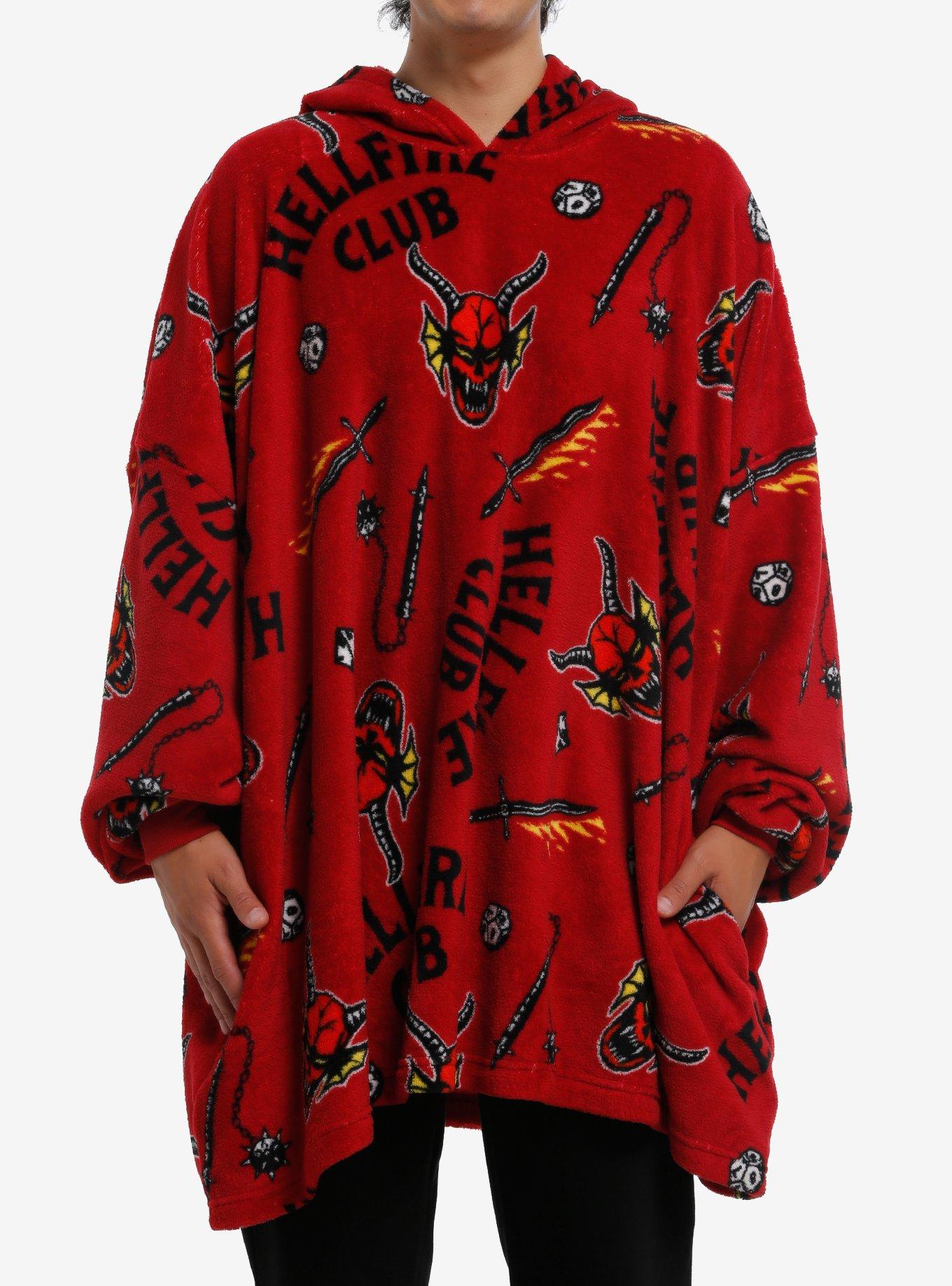 Stranger Things Hellfire Club Plush Oversized Hoodie, , hi-res