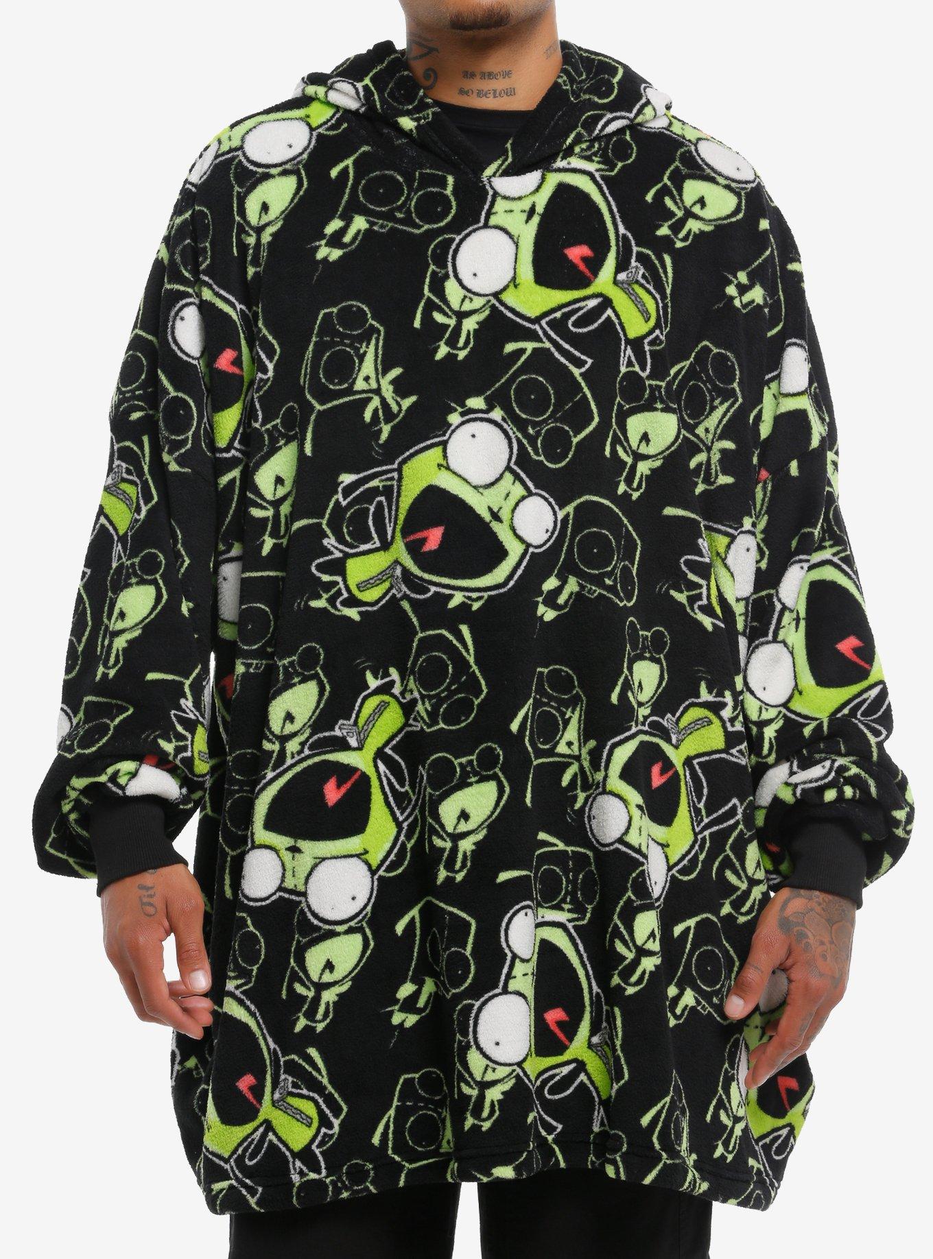 Invader Zim GIR Fuzzy Oversized Hoodie | Hot Topic
