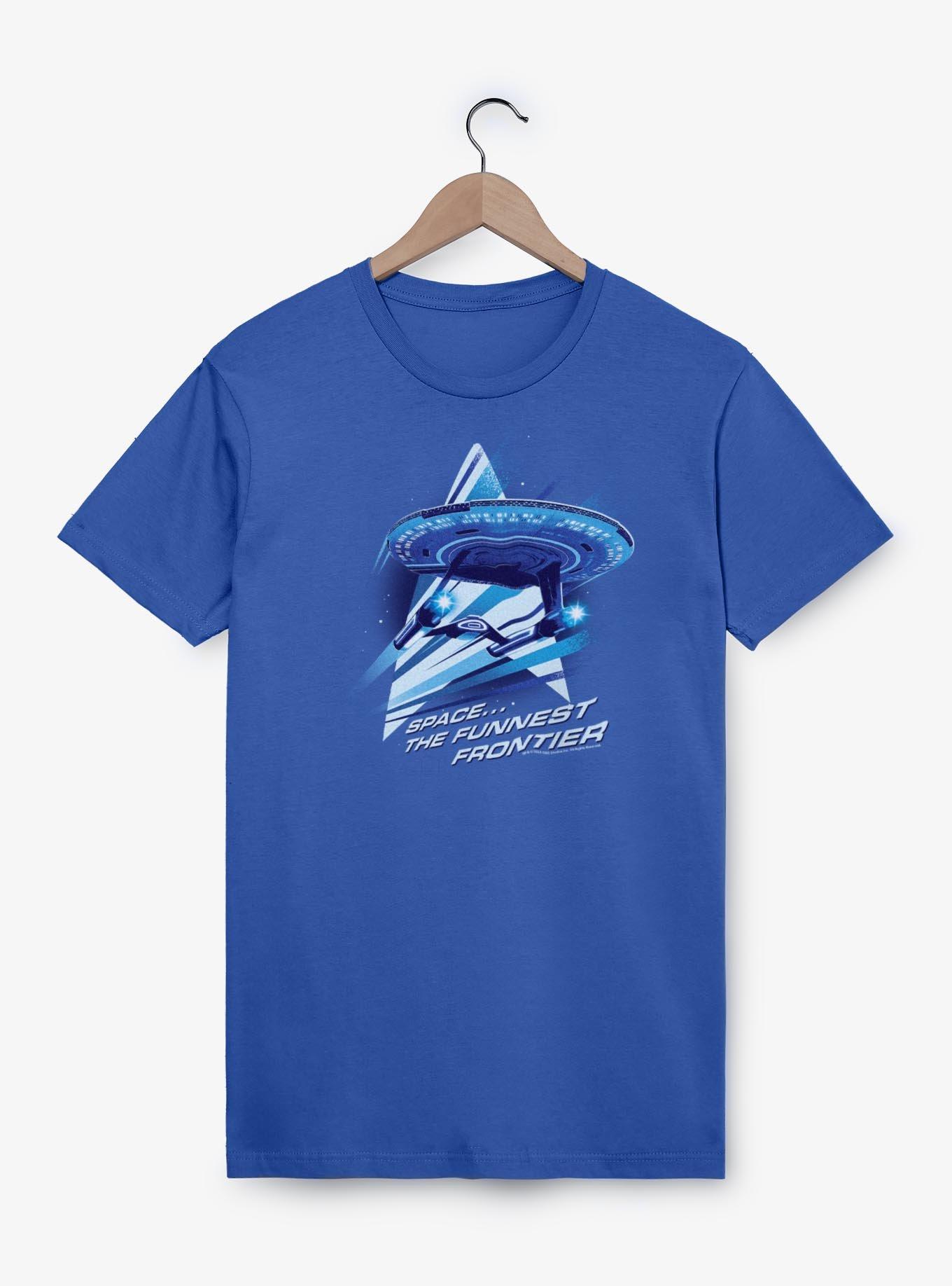 Star Trek Lower Deck Space The Funnest Frontier T-Shirt, ROYAL, hi-res