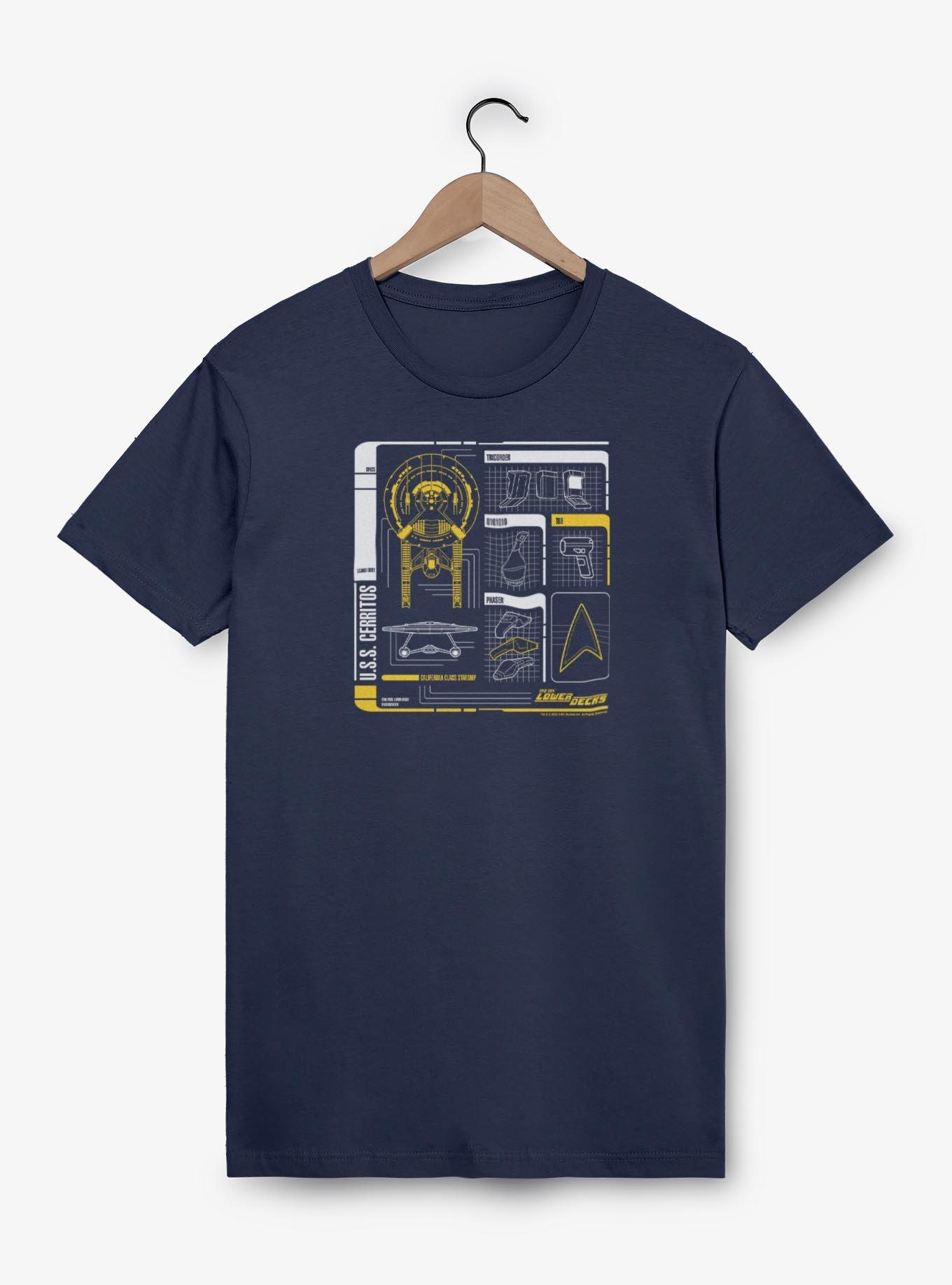 Star Trek Lower Deck USS Cerritos Display T-Shirt - BLUE