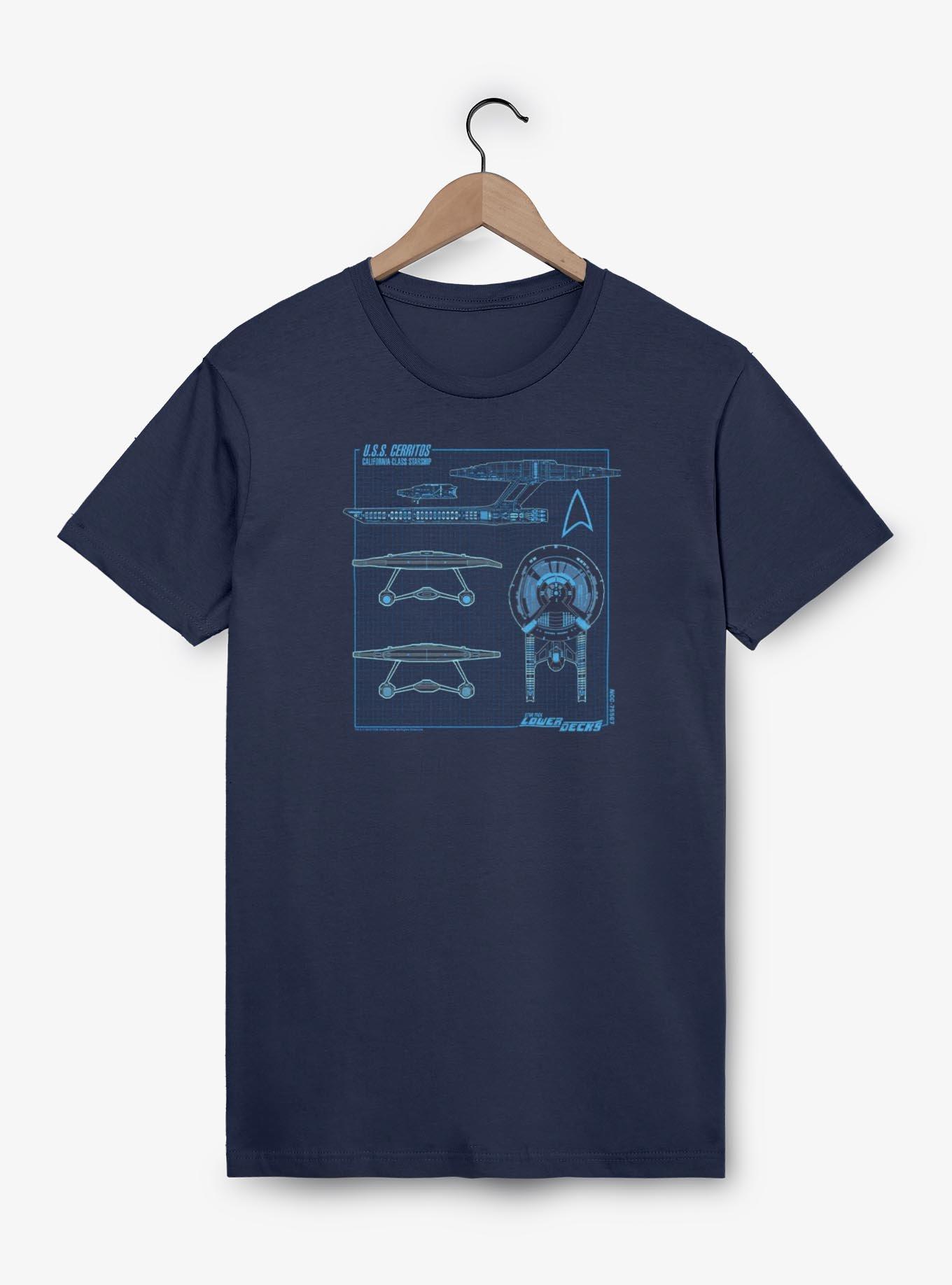 Star Trek Lower Deck Cerritos Schematic T-Shirt, , hi-res