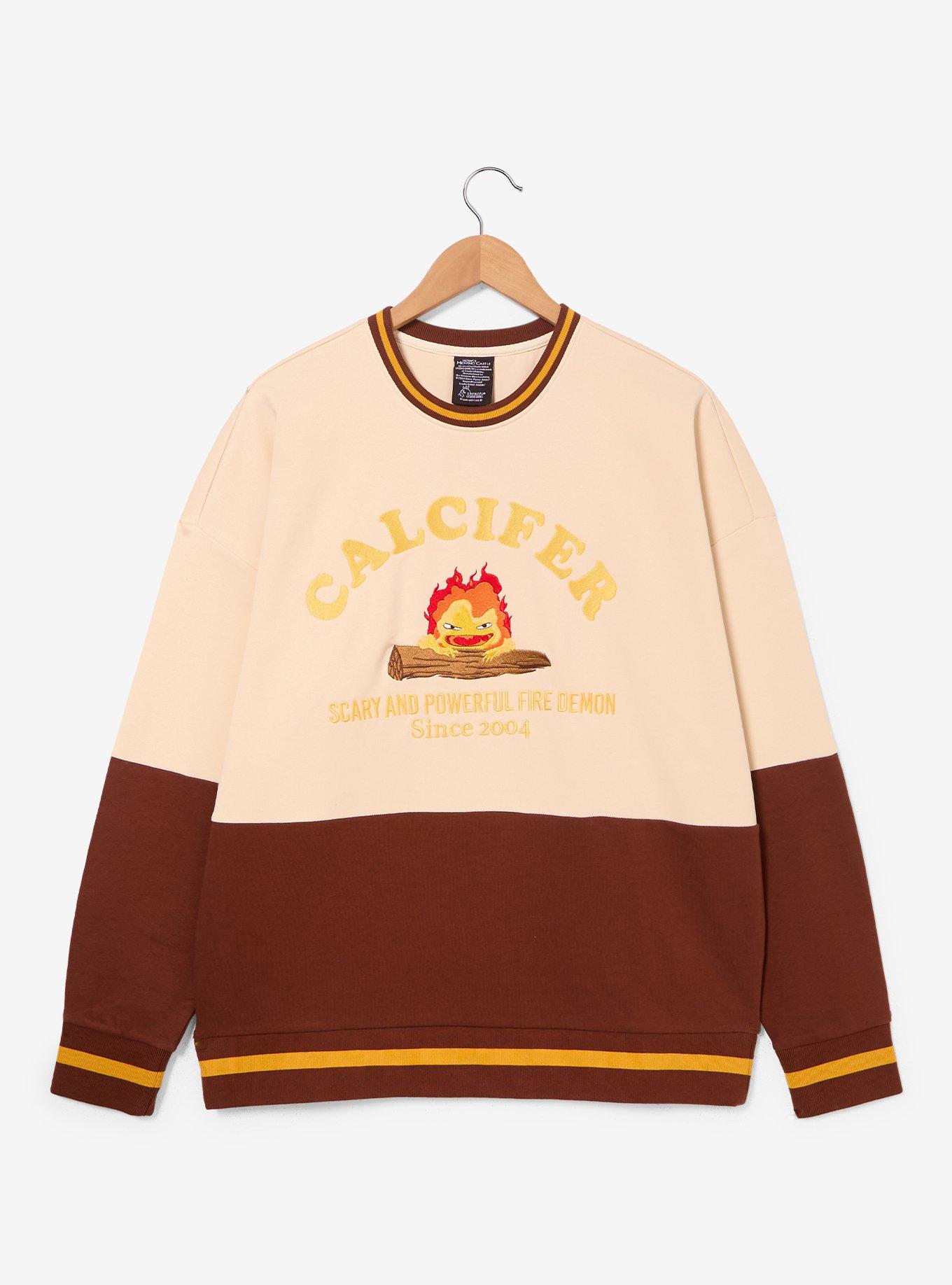 Studio Ghibli&reg; Howl's Moving Castle Calcifer Color Block Crewneck - BoxLunch Exclusive, , hi-res