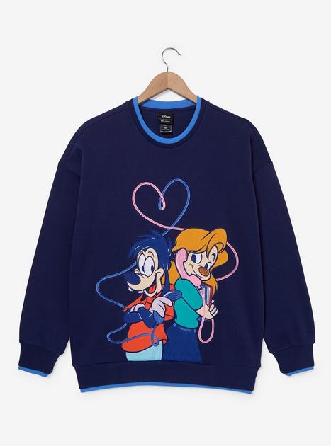 Disney A Goofy Movie Max & Roxanne Embroidered Heart Crewneck