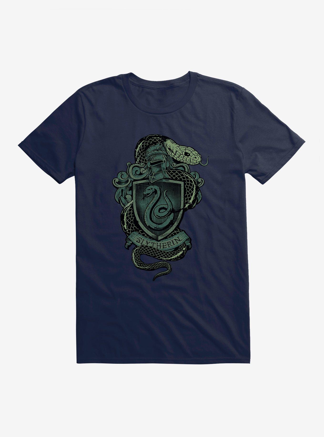 Harry Potter Slytherin Crest Extra Soft T-Shirt, MIDNIGHT NAVY, hi-res