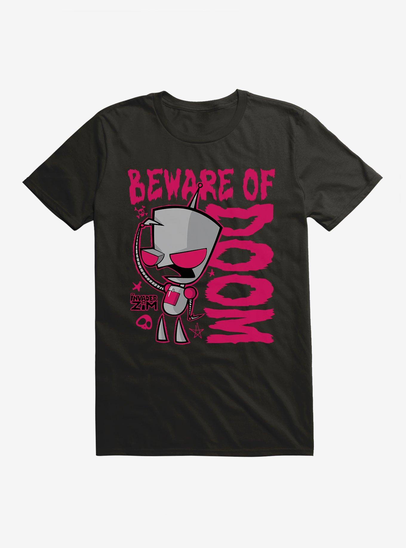 Invader Zim Beware Of Doom Extra Soft T-Shirt, BLACK, hi-res