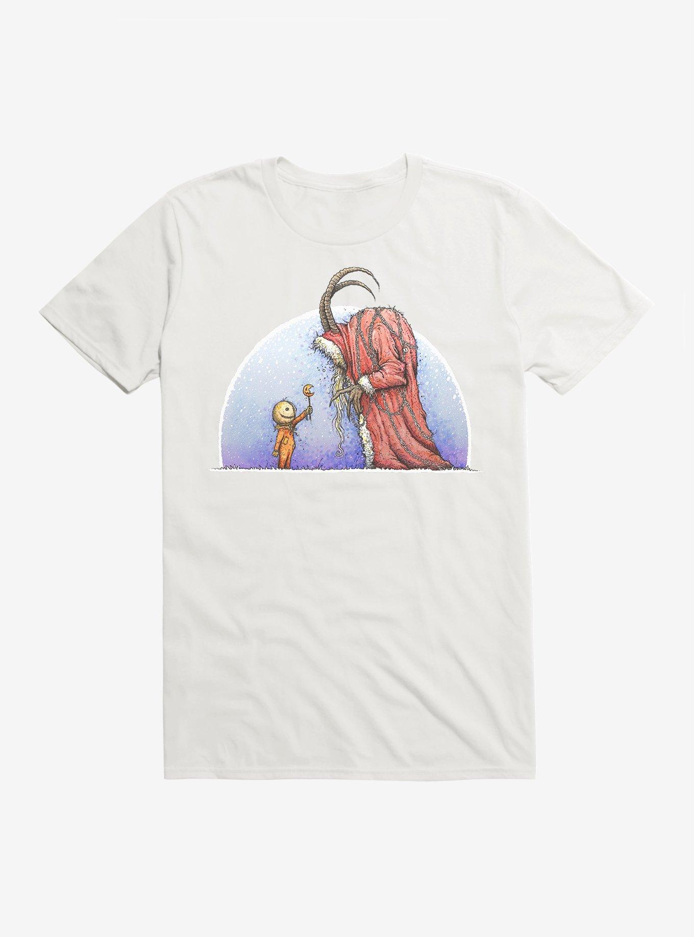 Holiday Horrors Meet Krampus White Extra Soft T-Shirt, WHITE, hi-res