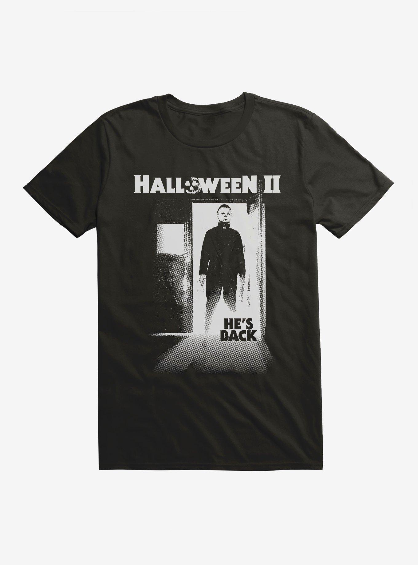 Halloween II He's Back Michael Myers Extra Soft T-Shirt, BLACK, hi-res