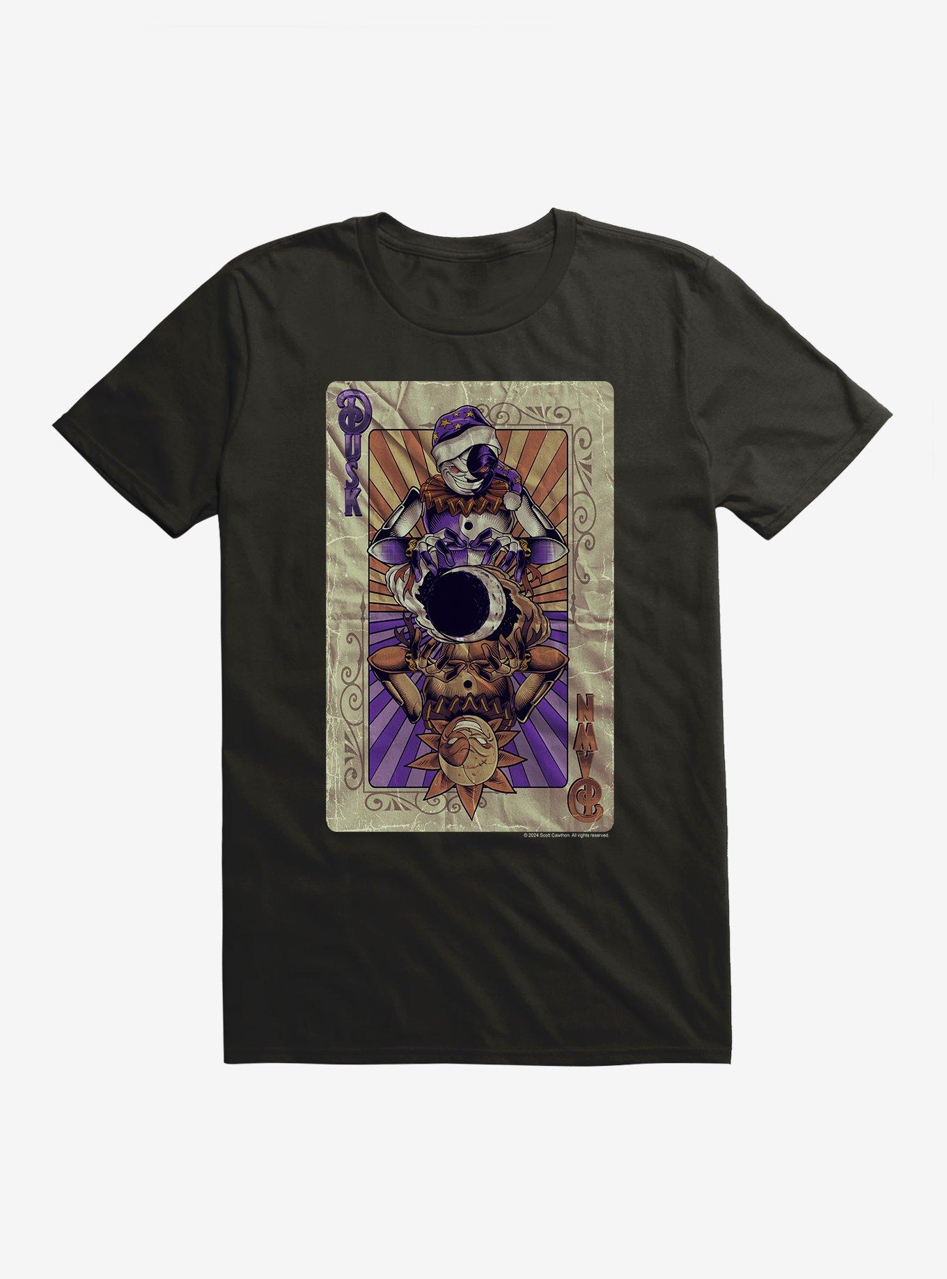 Five Nights At Freddy's Dusk & Dawn Card Extra Soft T-Shirt, BLACK, hi-res