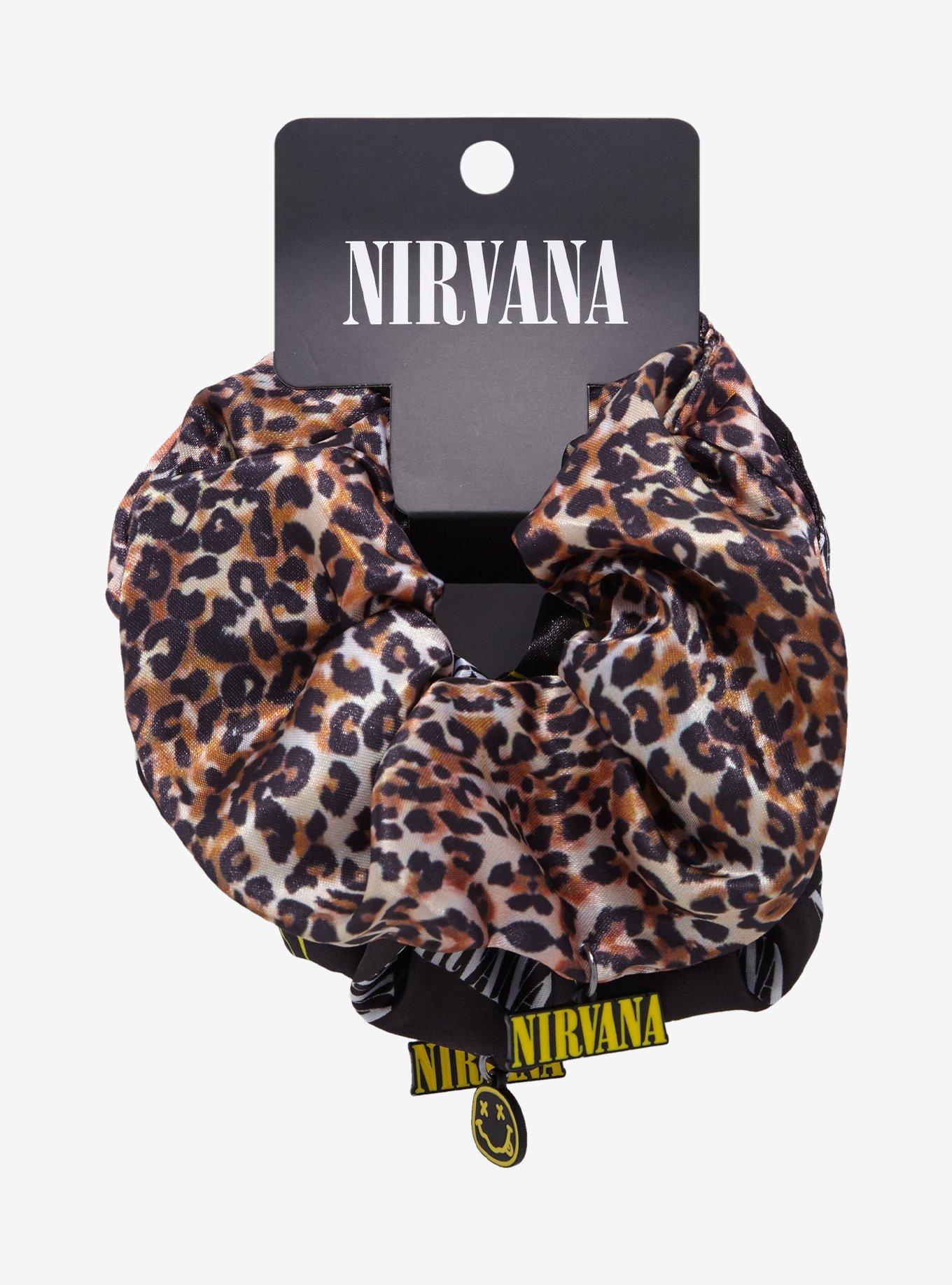 Nirvana Band Charm Print Hair Scrunchie Set, , hi-res