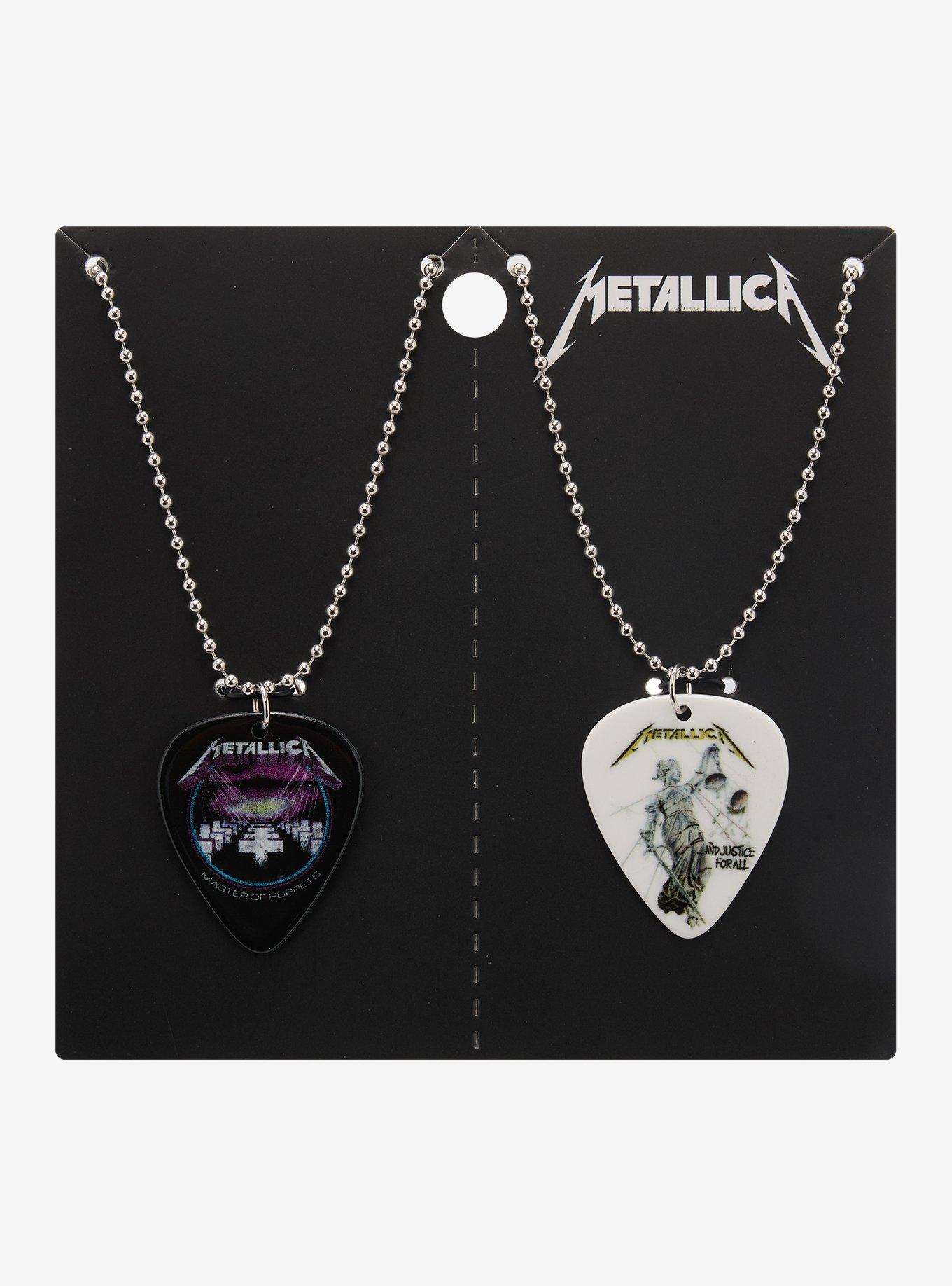 Metallica Album Guitar Pick Best Friend Necklace Set, , hi-res