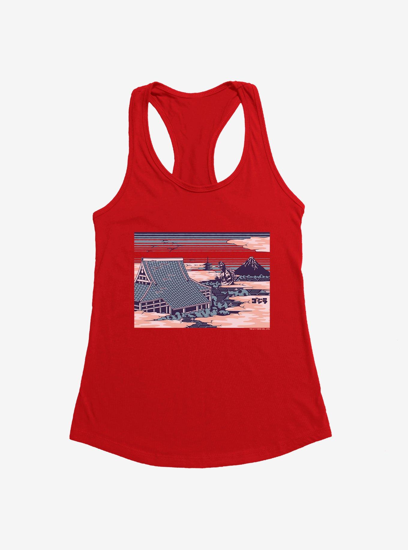 Godzilla Through The Clouds Girls Tank