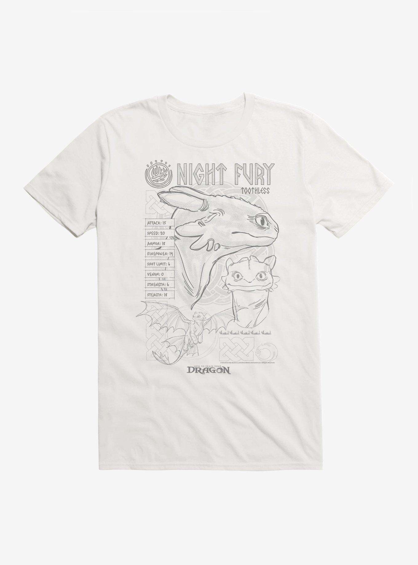 How To Train Your Dragon Toothless Stats T-Shirt