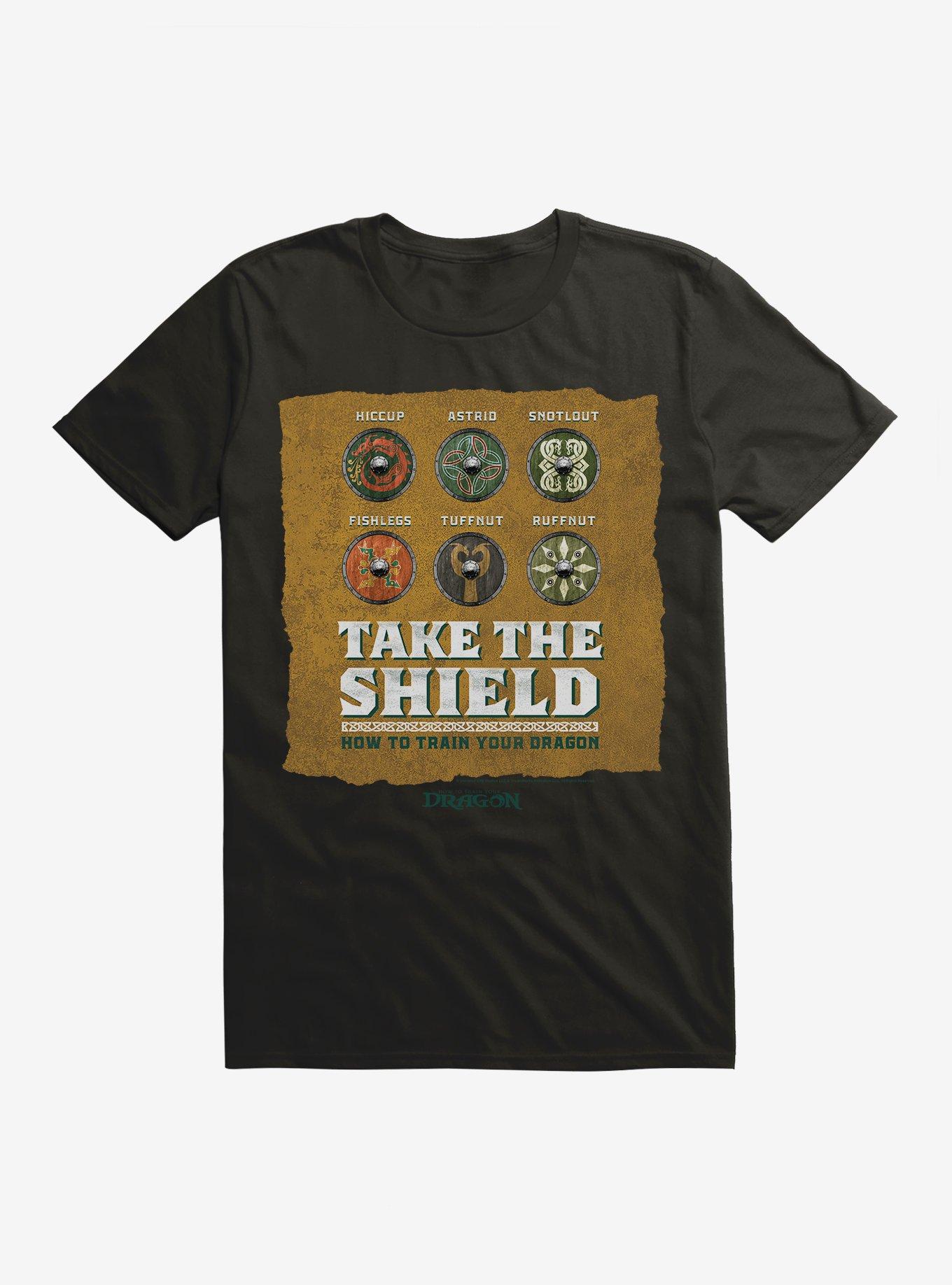 How To Train Your Dragon Take The Shield T-Shirt, BLACK, hi-res