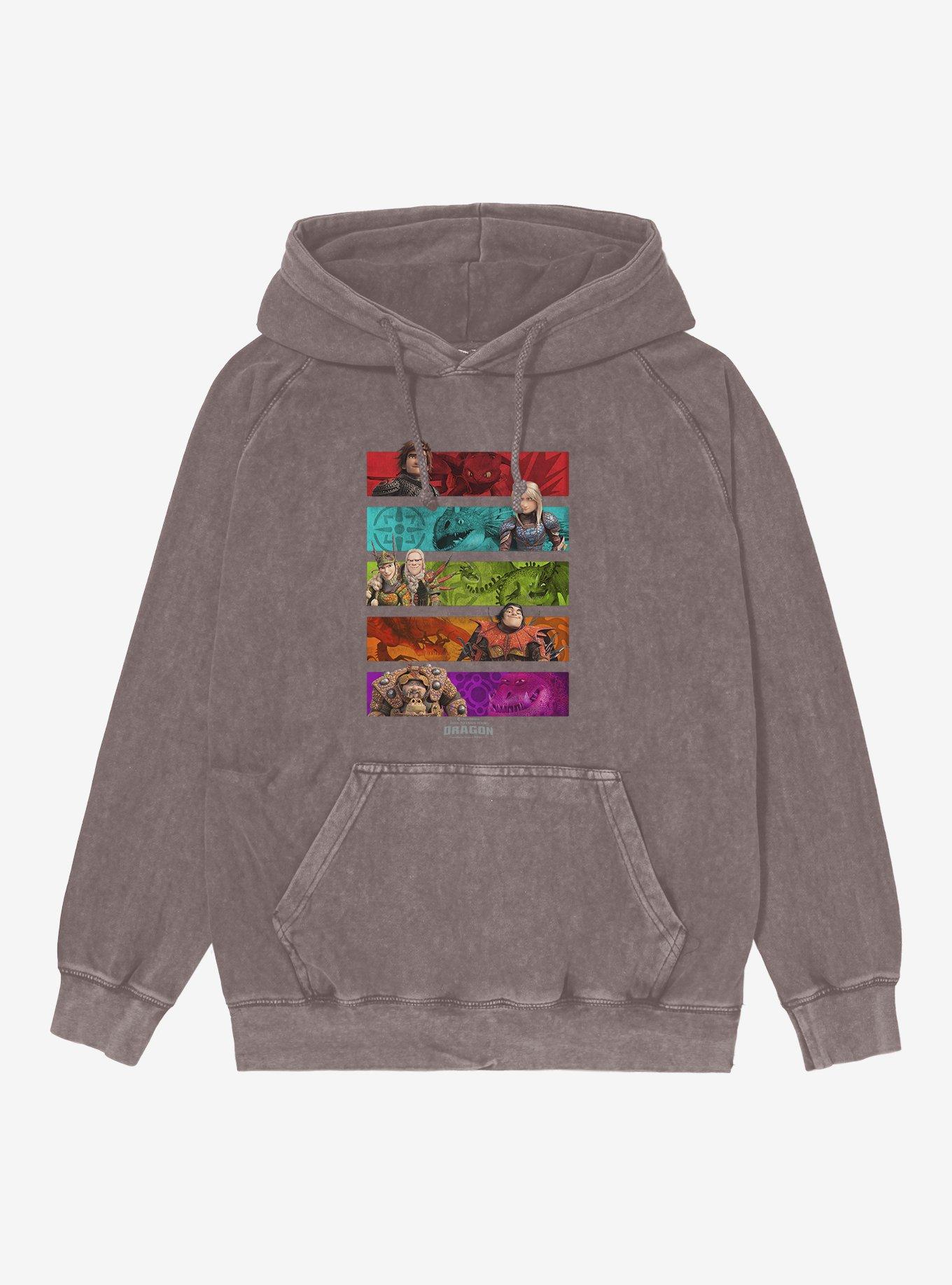 How To Train Your Dragon Dragon Trainer Banners Mineral Wash Hoodie